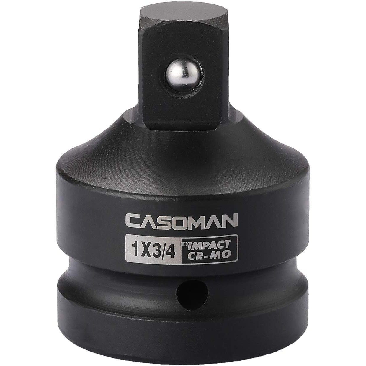 Casoman 1-Inch Drive F To 3/4-Inch (M) Impact Adapter  Cr-Mo Steel  1"&quotF To 3/4"&quotM Socket With Friction Ball  Exceeds Ansi Standards