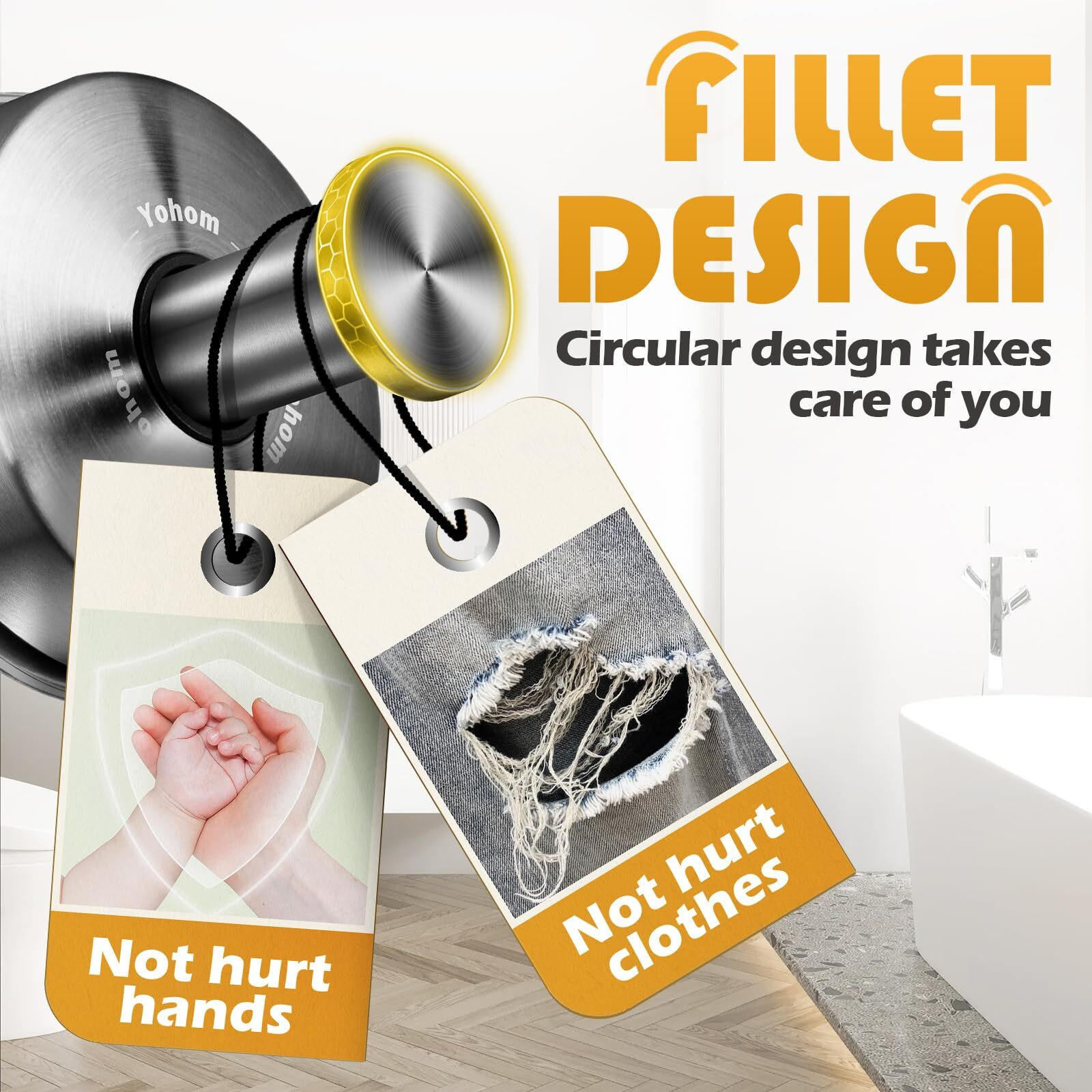 Yohom Suction Cup Hooks For Shower Bathroom Cup Wall For Inside Vacuum Windows (2 Silver  2 Silver)