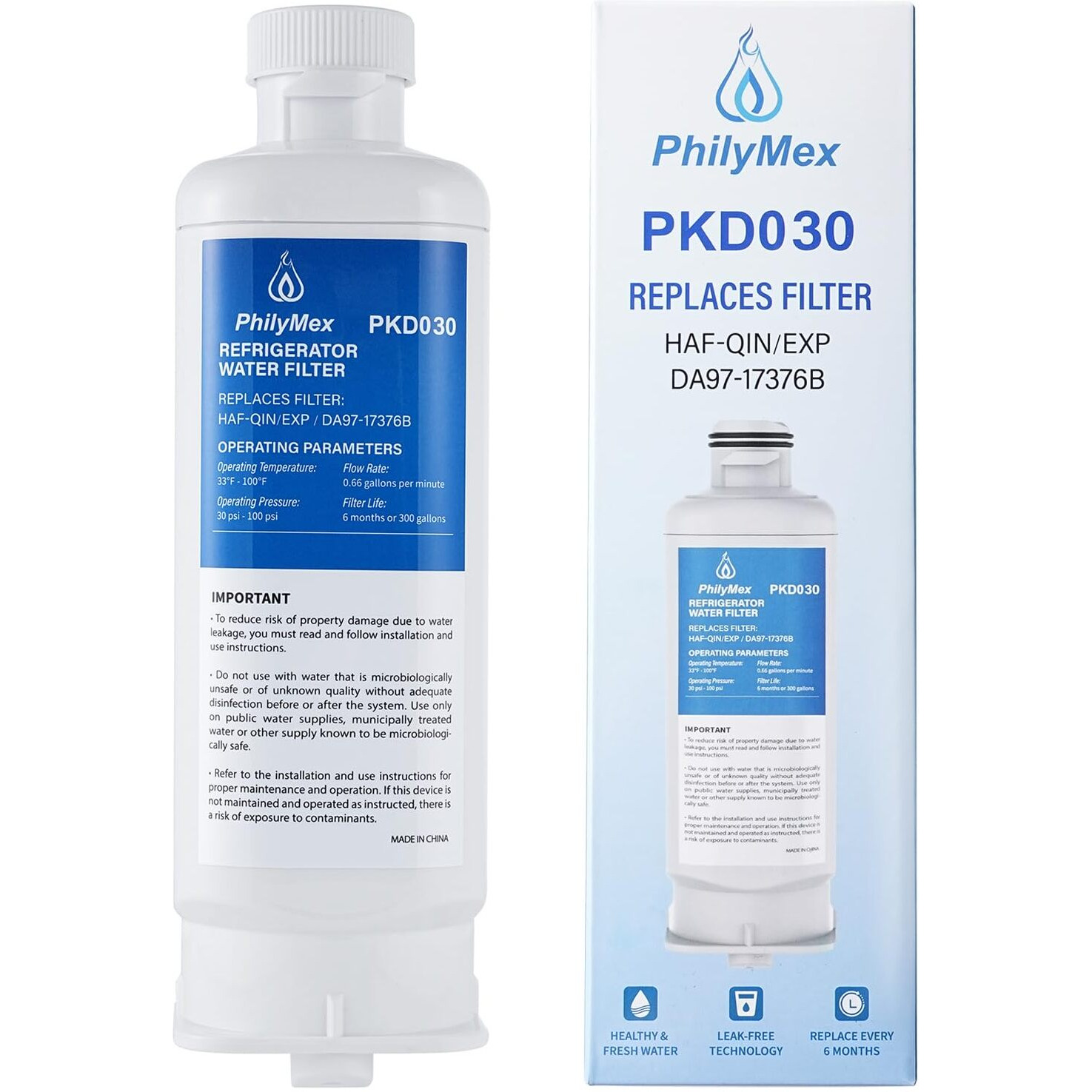 (3 Pack) Da97-17376B Water Filter For Sam&Sung Rf23R6201Sr(/Aa)  Rf27T5241Sr(/Aa)  Rf27T5501Sr(/Aa)  Rf29A9671Sr(/Aa)  Rs27T5200Sg(/Aa)  Rf29A9771Sr(/Aa) Replacement.