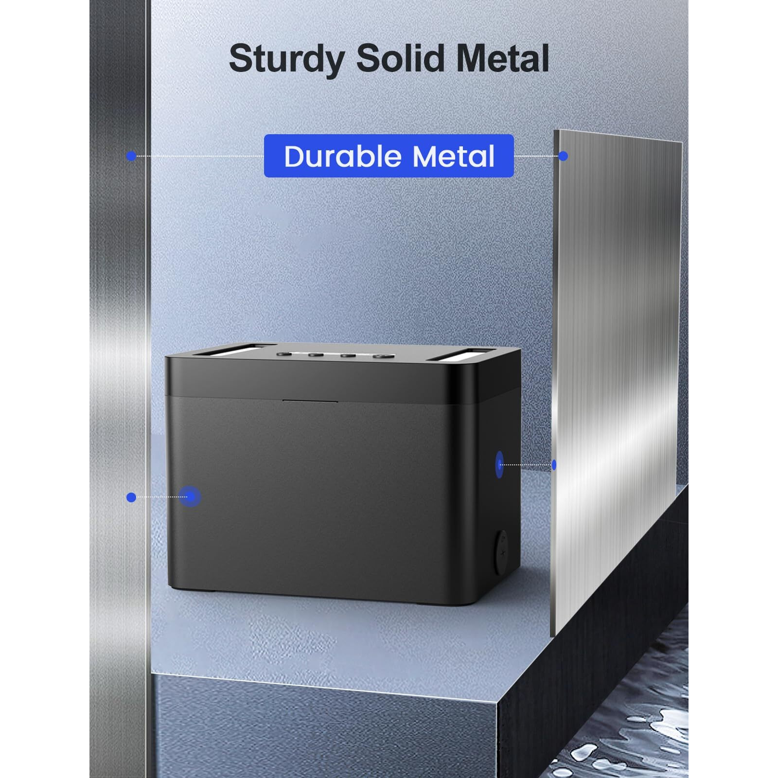 Starsiki Metal Timed Lock Box  Phone Locked Box With Timer  Locking Container Usb C Charge  Audio Prompt  Self-Control Time Release Safe Locker For Cellphone/Ipad Mini/Medicine Gift Idea For Men Women