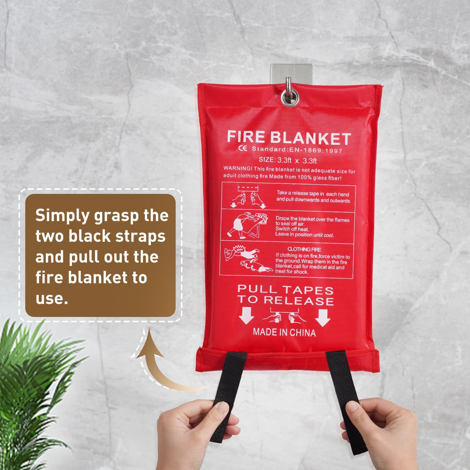 Adhesive Wall Hooks For Fire Blankets - Mondoshop Waterproof Stainless Steel Hooks For Home Office And Outdoor Hanging  Max Load Capacity 6.6 Lbs