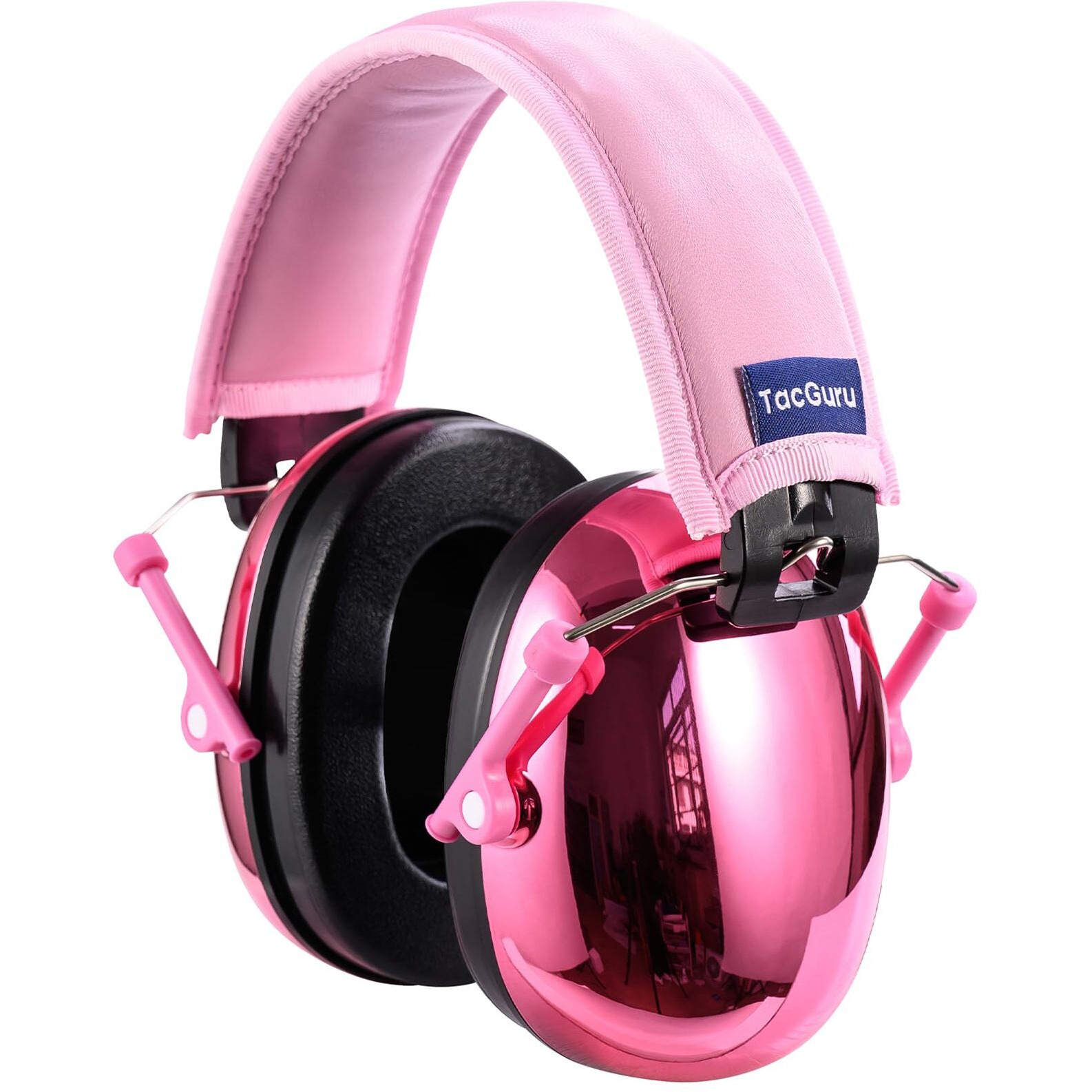 Tacguru 130 Gemstones Edition - Kids Hearing Protection Safety Earmuffs - Passive Noise Reducing Ear Protection For Kids - Spinel Pink