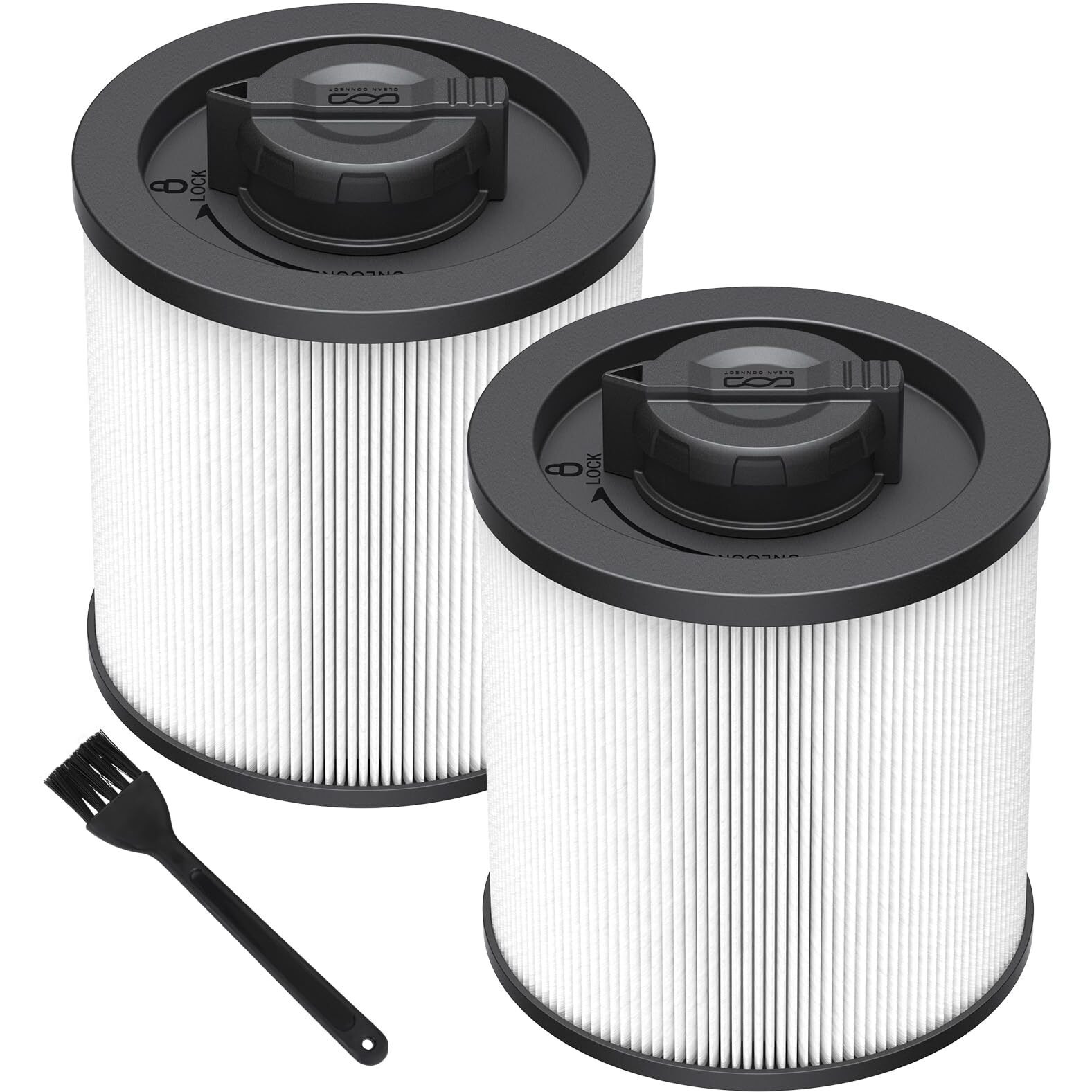 2 Pack Dxvc6910 Cartridge Filter Replacement For Dewalt 6-16 Gallon Wet/Dry Vac  Compatible With Dewalt Dxv06P Dxv09P Dxv10P Dxv10Pl Dxv10Sa Dxv12P Dxv14P Dxv16P  White