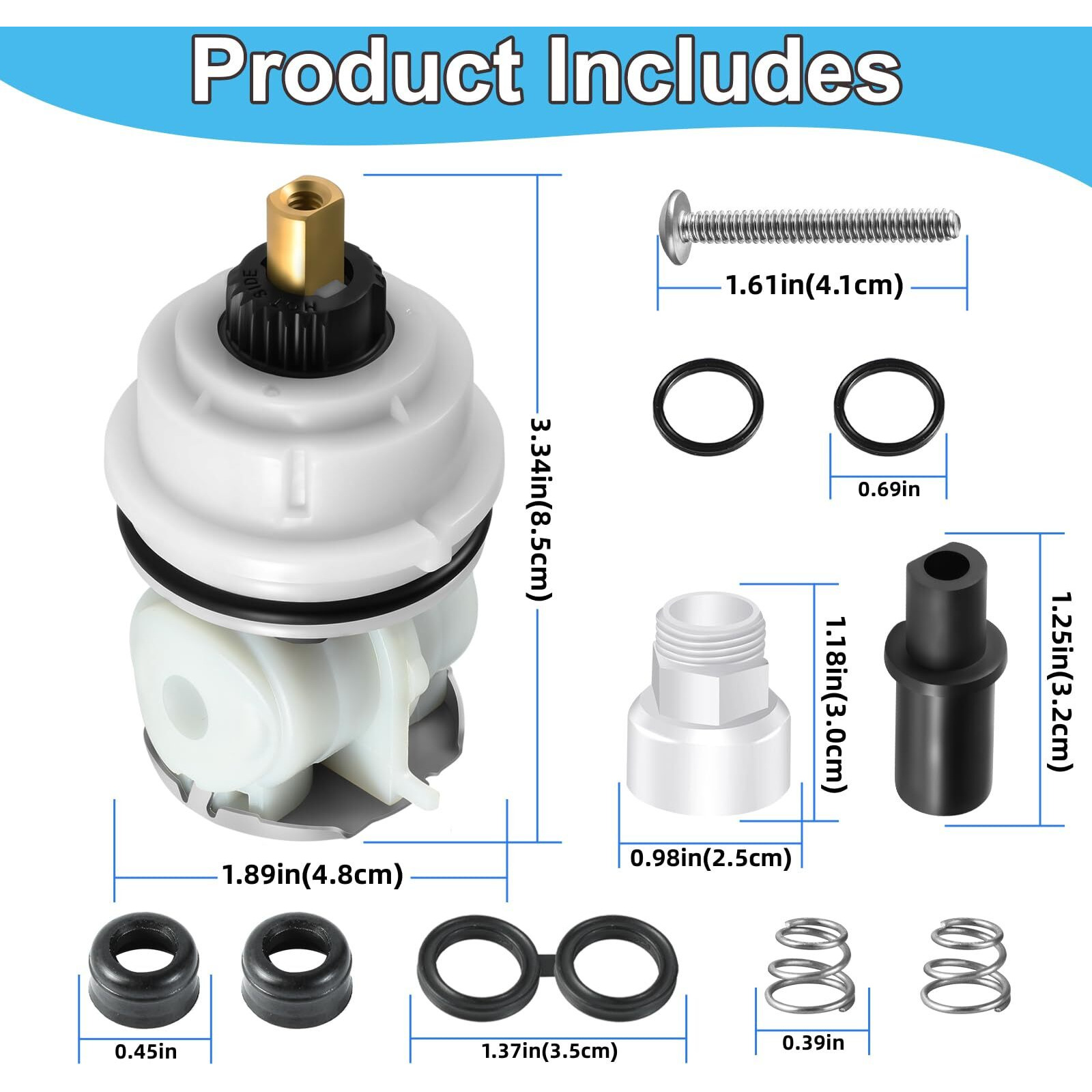 Rp32104 Shower Cartridge Replacement Assembly  Compatible With Delta Monitor 1700 Series (1998-2005) Showers  For Tub And Shower Faucet Valve