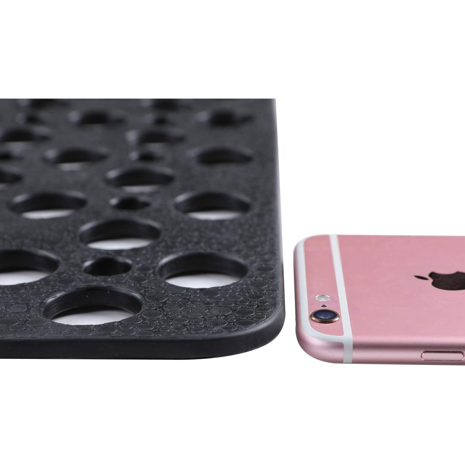 Mantto Nonslip Bath Tub Shower Mat With Suction Cups  Extra Soft Tpe Bath Mat For Kids  Bathtub Bathroom Mats  Machine Washable  Smooth/Non-Textured Tubs Only  35L X 16W Inch(Black)