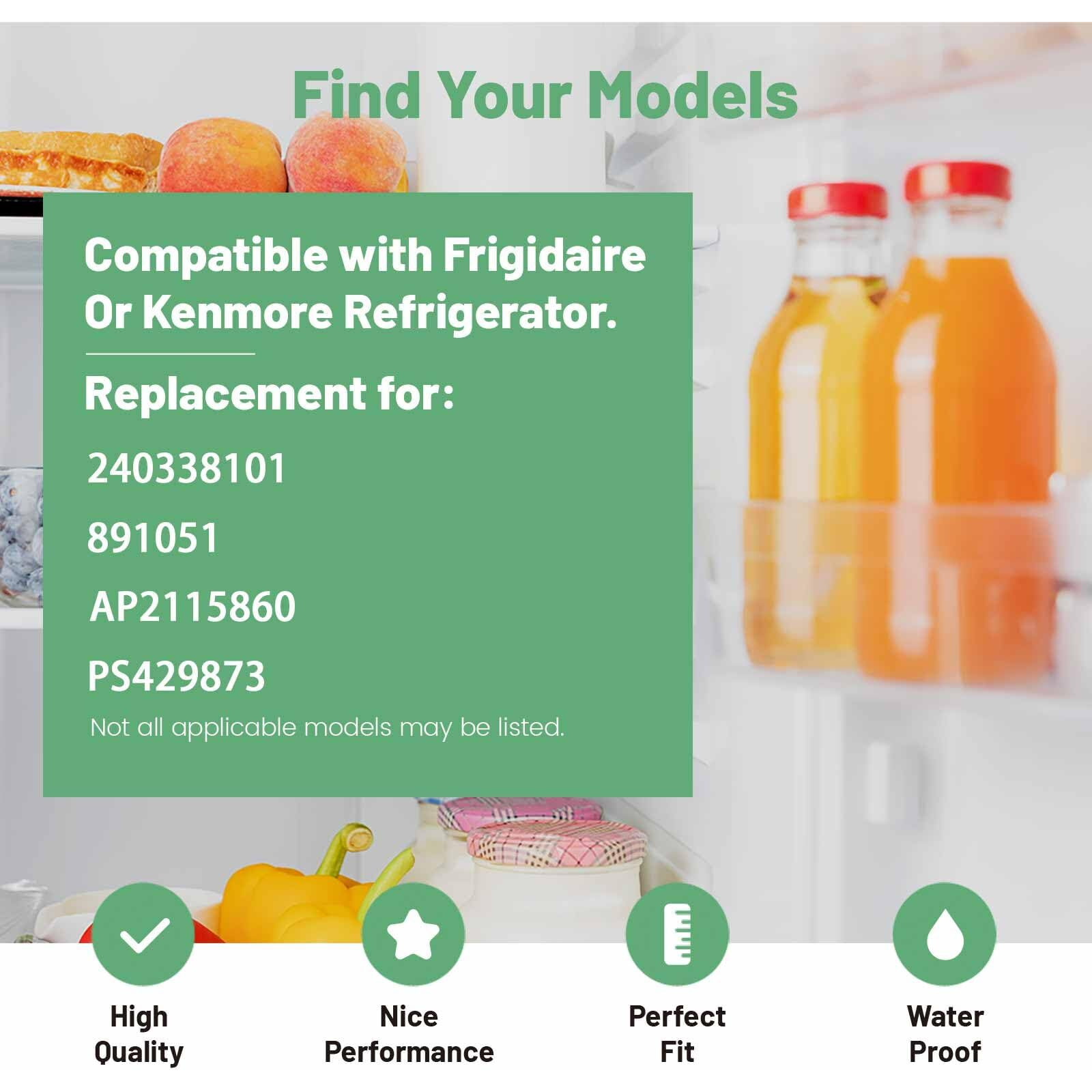 Hecasa 240337901 240337904 240337905 Refrigerator Door Bin Shelf Compatible With Frigidaire Refrigerator For 891047 Ah429868 Ap2115858 Ea429868 Ps429868 Replacement Only White Abs Plastic