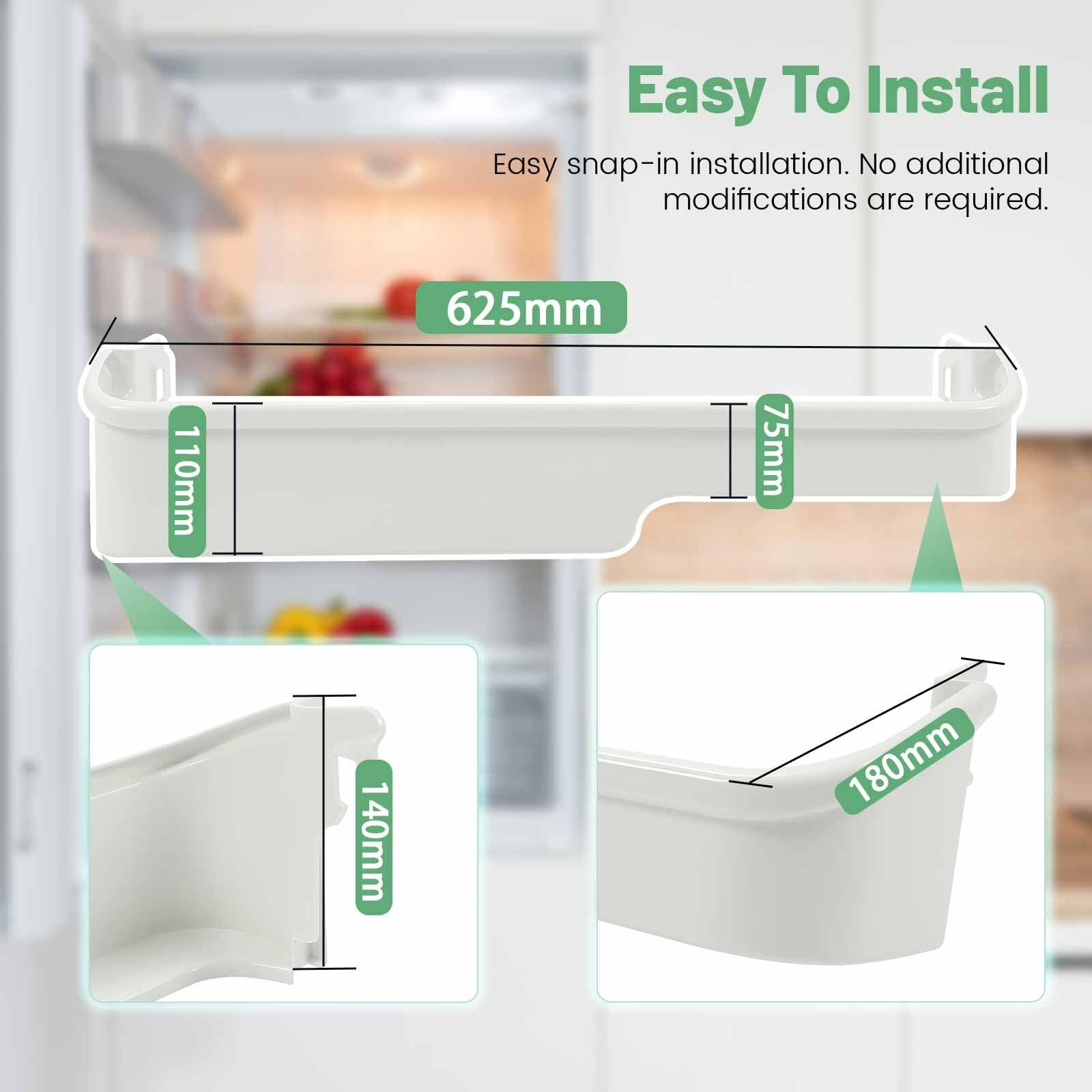 Hecasa 240337901 240337904 240337905 Refrigerator Door Bin Shelf Compatible With Frigidaire Refrigerator For 891047 Ah429868 Ap2115858 Ea429868 Ps429868 Replacement Only White Abs Plastic