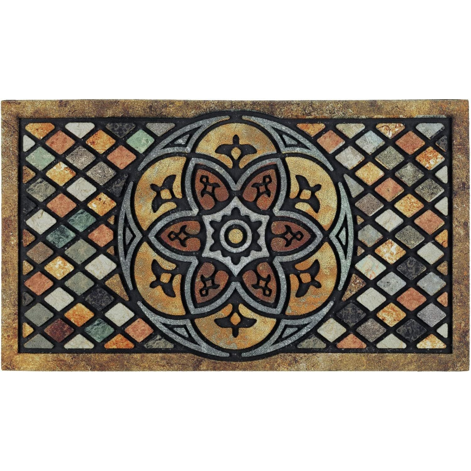 Chichic Door Mat Welcome Mat 24 X 36 Inch Front Door Mat Outdoors For Home Entrance Outdoors Mat For Outside Entry Way Doormat Entry Rugs  Heavy Duty Non Slip Rubber Back Low Profile  Petal