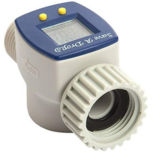 Save A Drop Water Flow Meter | Measure Gallon Usage From An Outdoor Garden Hose | Helps Conserve Water