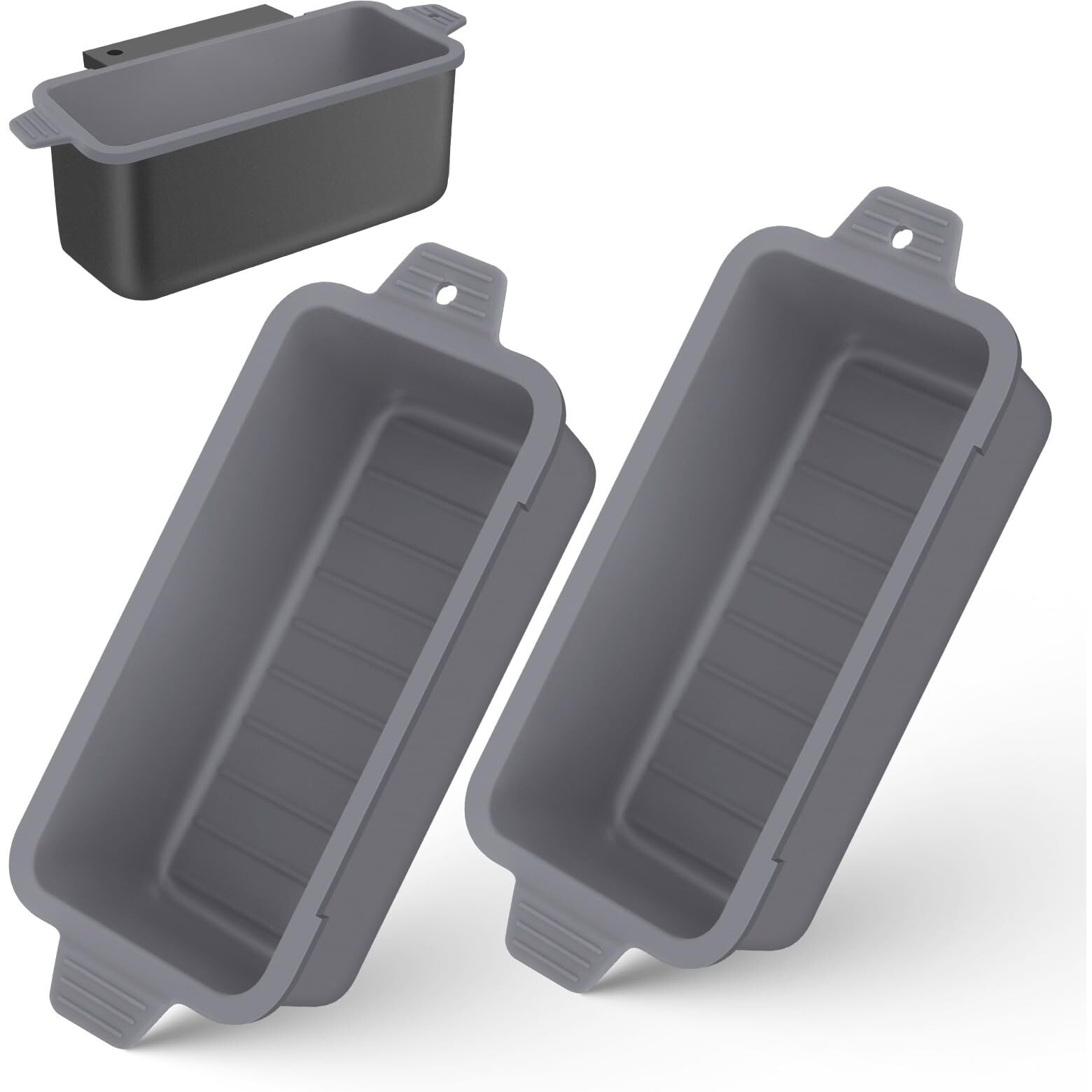 Oliggive 2 Pcs Silicone Grease Cup Liners For Blackstone 36 28 22 17 Inch Griddle Reusable Grease Catcher Cup Liner Grill Grease Tray Durable Drip Pans Blackstone Griddle Accessories Grey