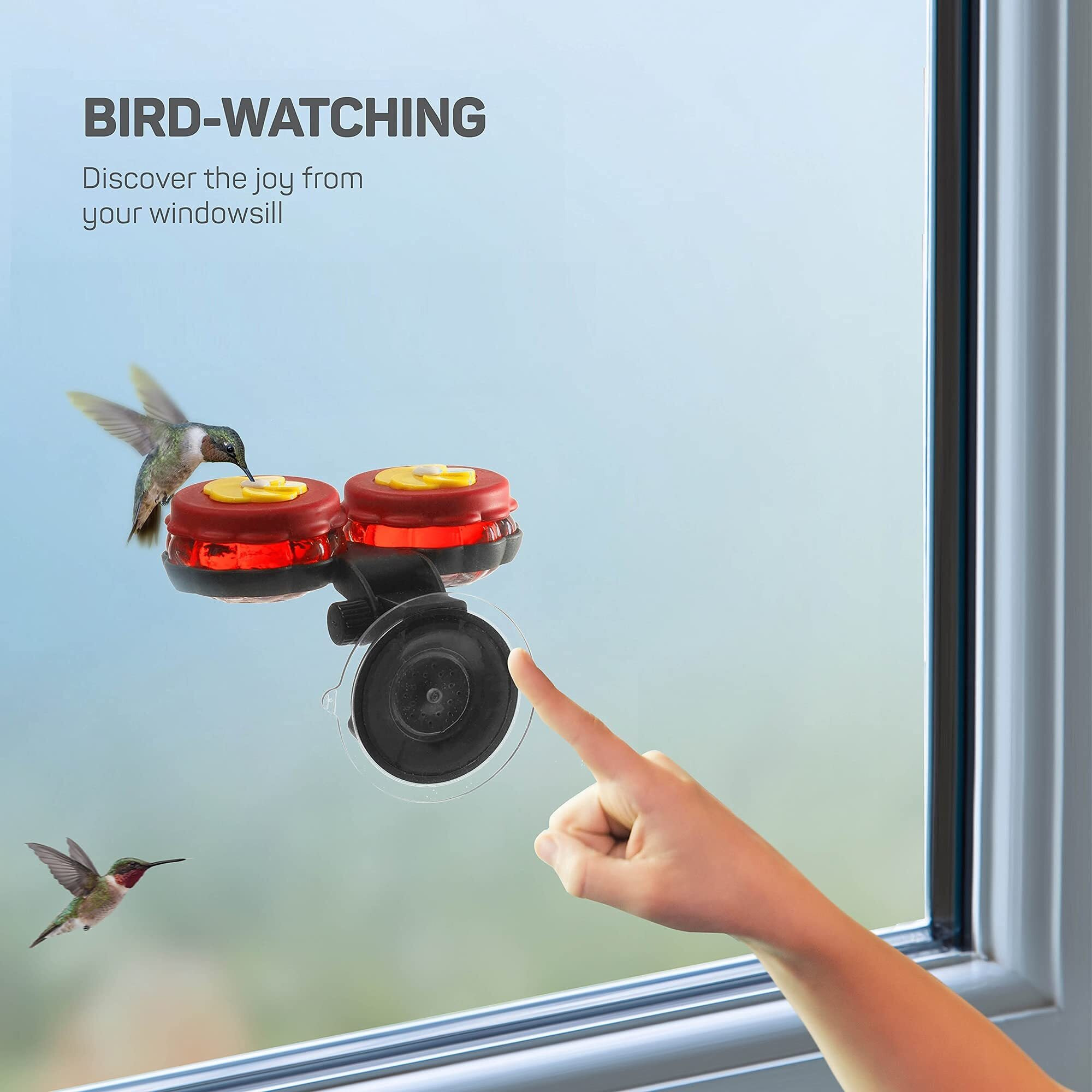 Handheld Hummingbird Feeders (Set Of 4) Small Hummingbird Feeder Glass With Window Suction Mount Base - Window/Handheld Or Tabletop Mini Humming Bird Feeders  Hummingbird Feeders For Outdoors