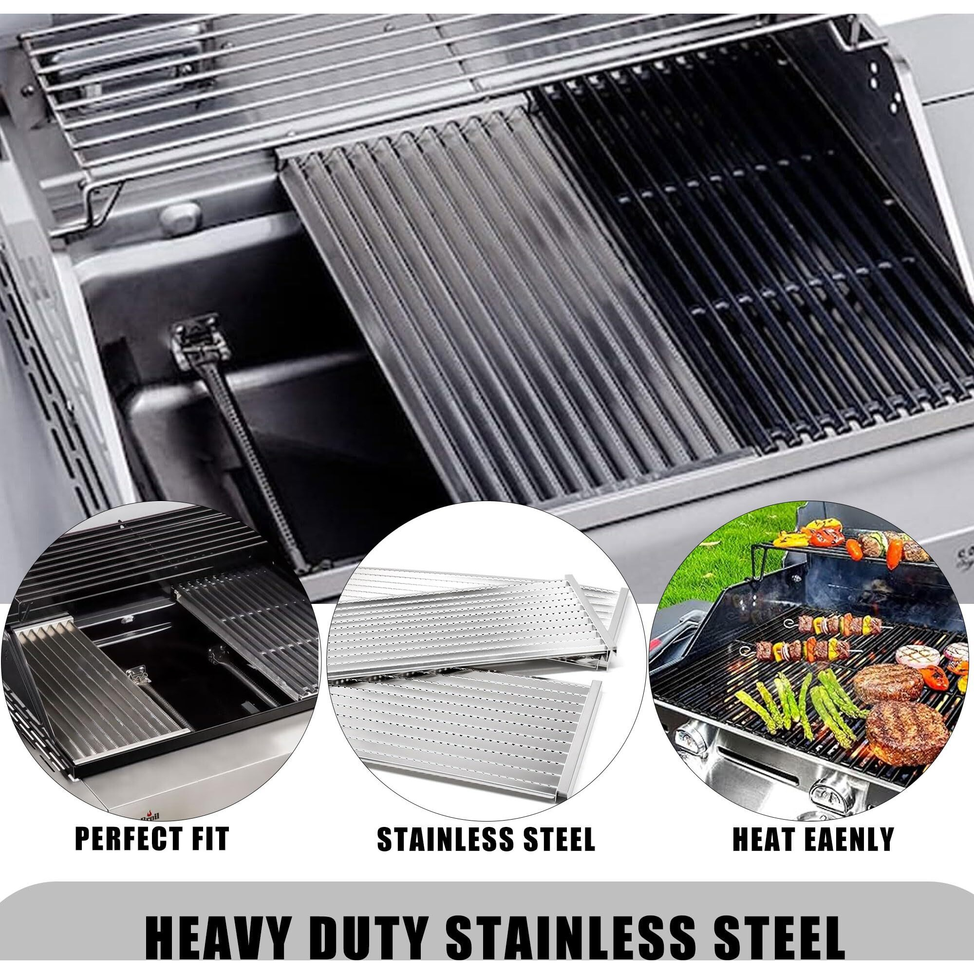 Hongso 17"" Emitter Grates For Charbroil Professional Signature Commercial Series Tru-Infrared 3 Burner Grills 463242515 466242515 466242516 463367016 463242516 463355220  G466-2400-W1