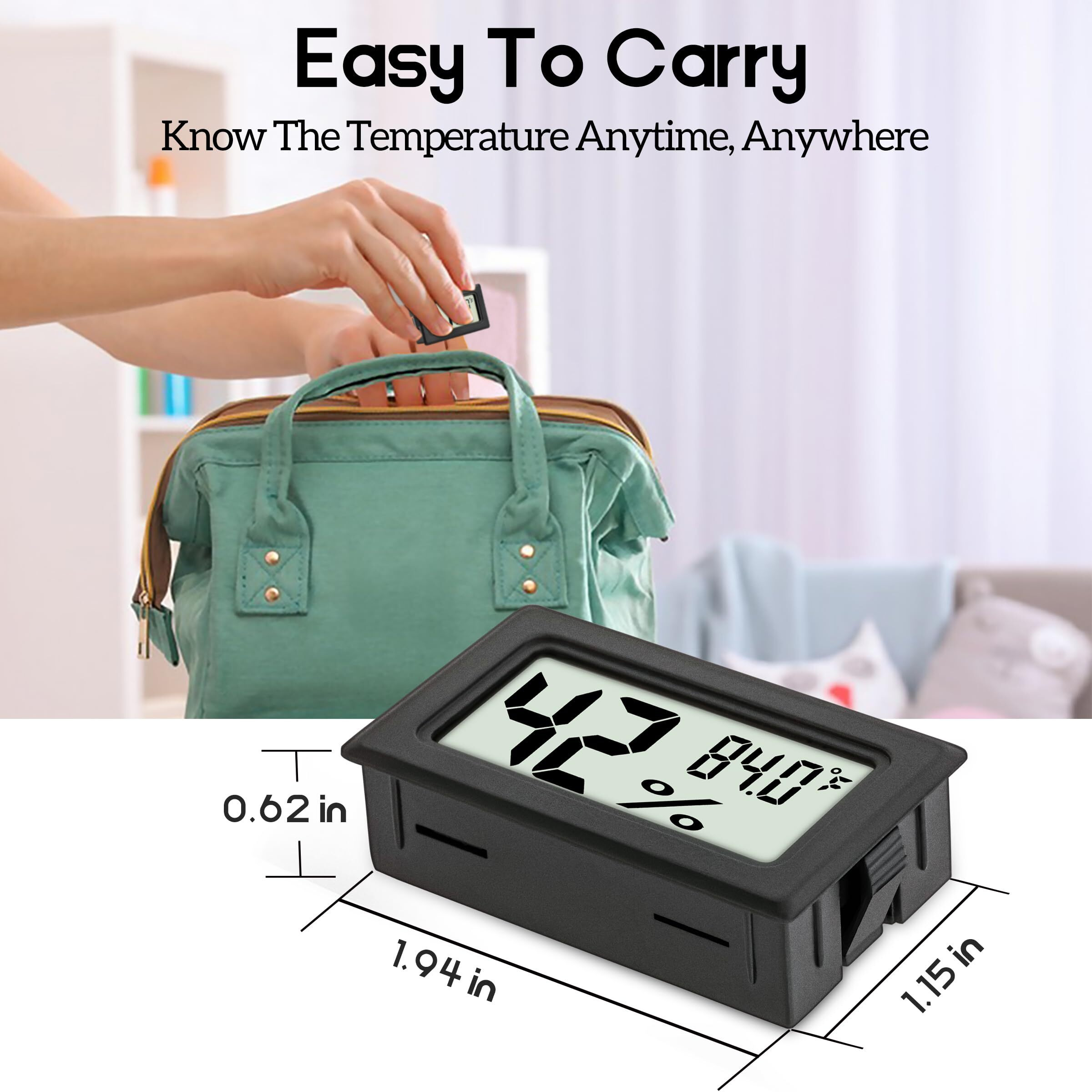 Mini Hygrometer Indoor Humidity Meter Hygrometer Thermometers 6 Pack Humidity Meters Gauge Hygrometer Mini Digital Thermometer Hygrometer With Fahrenheit () For Humidors  Greenhouse  Garden  Cellar