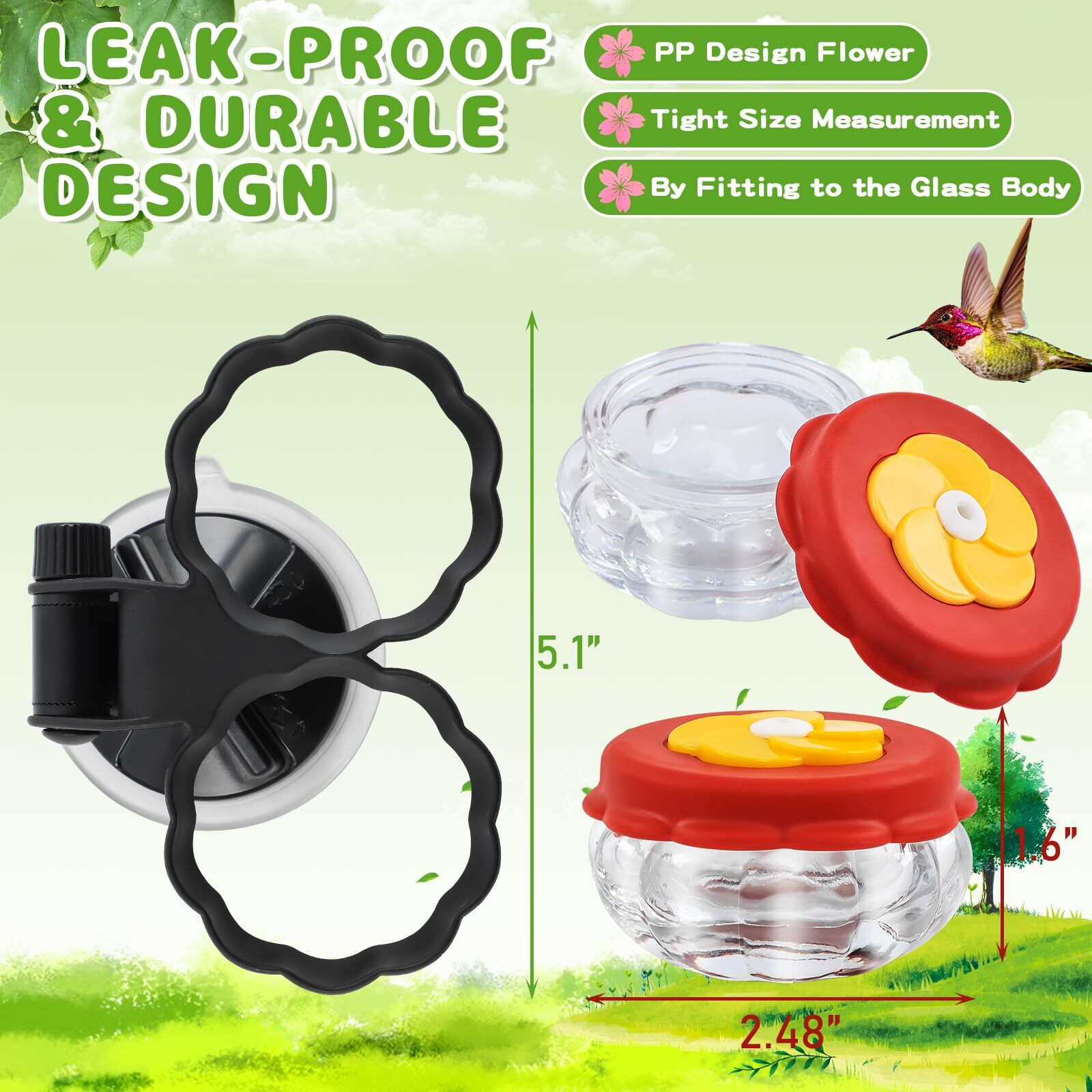 Gbekery Handheld Hummingbird Feeders (Set Of 2) With Window Mount Suction Cup  New Upgraded Small Glass Hummingbird Feeder For Outdoors  Mini Window Humming Birds Feeders