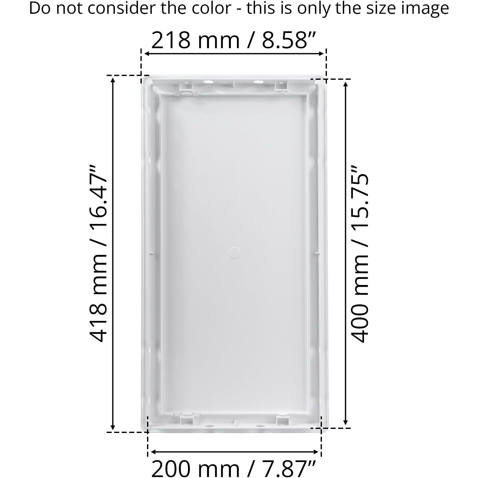 Hvac Ov 8 X 16 Inch White Rectangular Abs Plastic Plumbing Access Panel - Indoor Wall Access Door For Hvac  Wall  Ceiling  And Drywall With Door - Opening Box Door Cover - Easy To Install