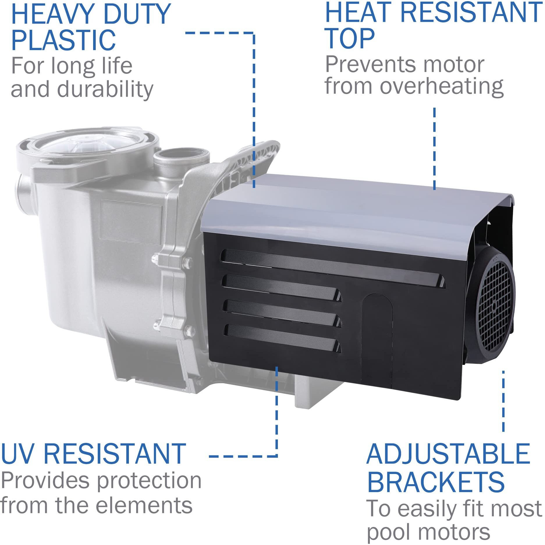 Pool Pump Covers For Outside Units - Abs Adjustable Pool Pump Motor Cover - Swimming Pool Motor Cover For Above Ground Protection