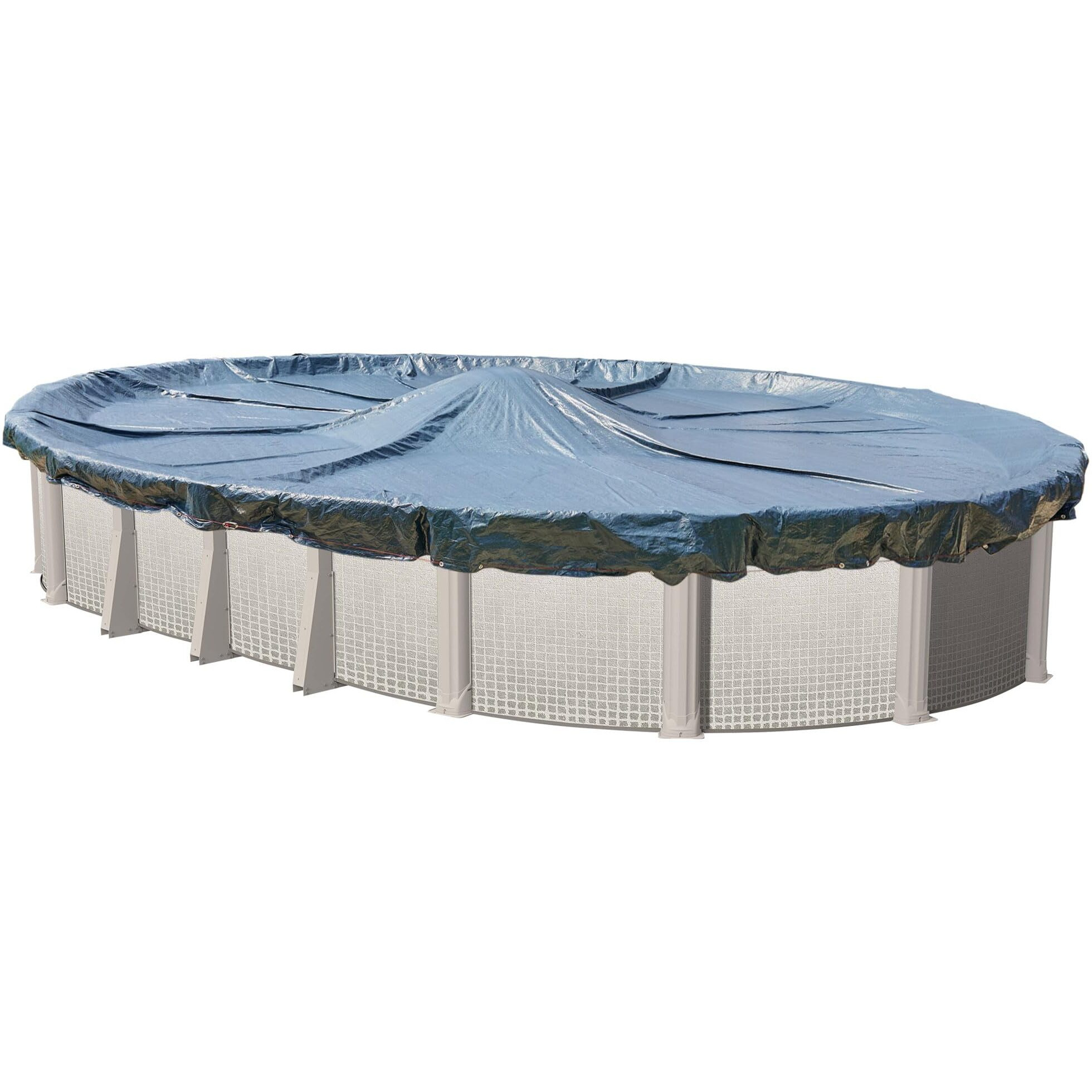 Dohenys Commercial-Grade Winter Pool Covers For Above Ground Pools | Featuring Exclusive Tear Resistant Weave | The Best Winter Covers For Le (12' X 18' Oval  Economy - 4 Yr.)