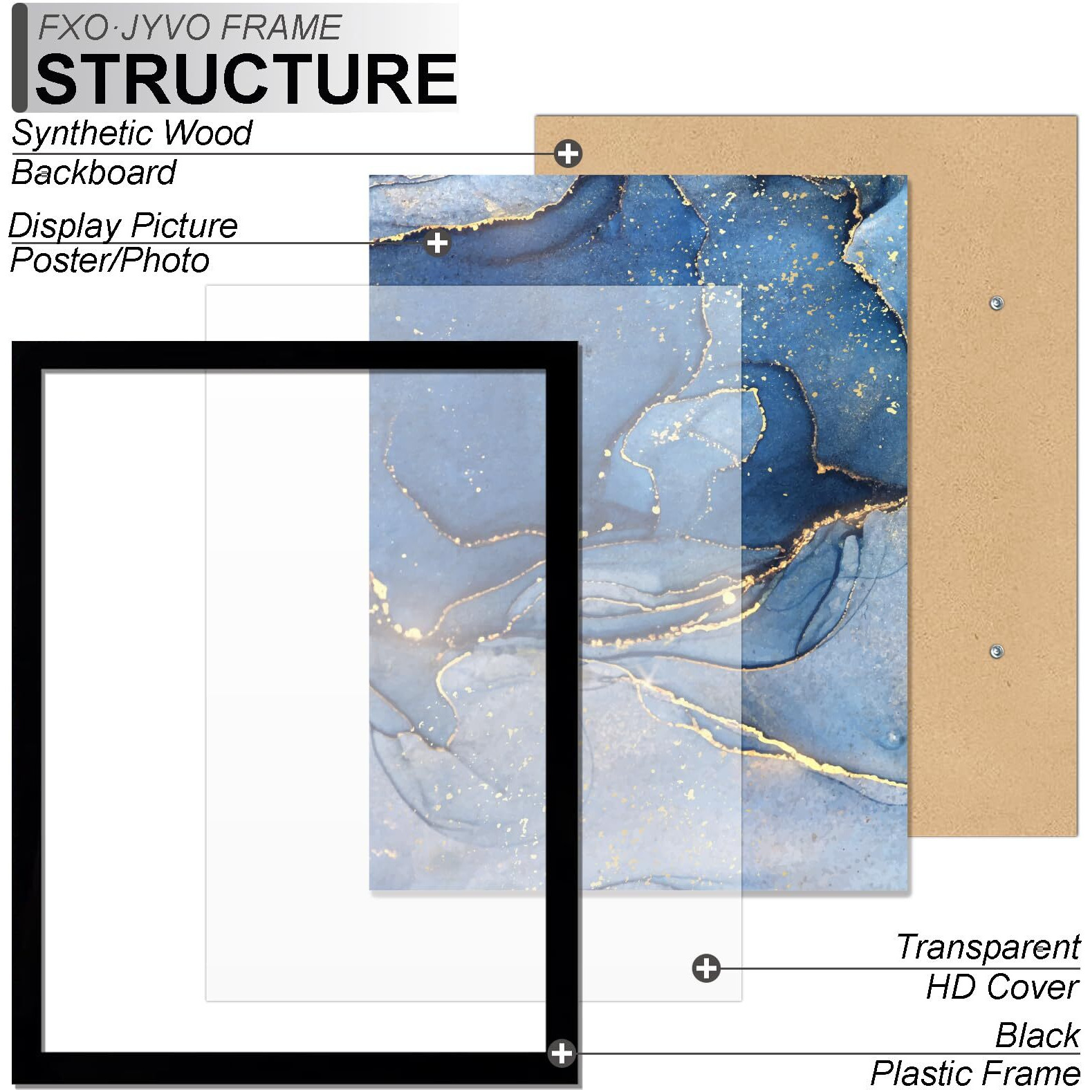 Fxojyvo 5X14 Picture Frame  Black Frame For 5 X 14 Inch Picture Poster Photo  Light Weight And High Transparent 5 By 14 Frame For Wall - 1 Pack/Black/5"&quotX14""