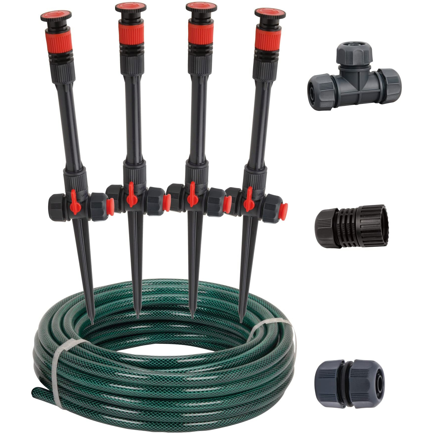 Eden 98063 Multi-Adjustable Flex Design Above Ground Irrigation Garden Sprinkler System  Sprinkler & Hose  Diy Plant Watering Set