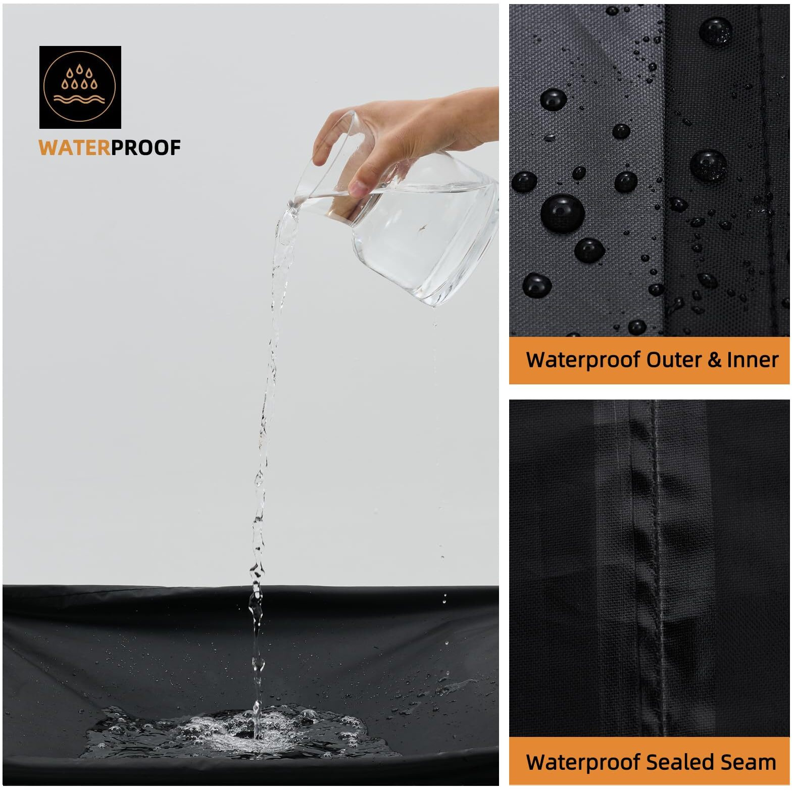 Noelife 24 Inch Tabletop Grill Cover For Cuisinart Cgg-306/ Cgg-059  Pit Boss 75275/ Pb336Gs/ Pb100P1  Waterproof Outdoor Bbq Grilling Griddle Accessories  Black (Cover Only)