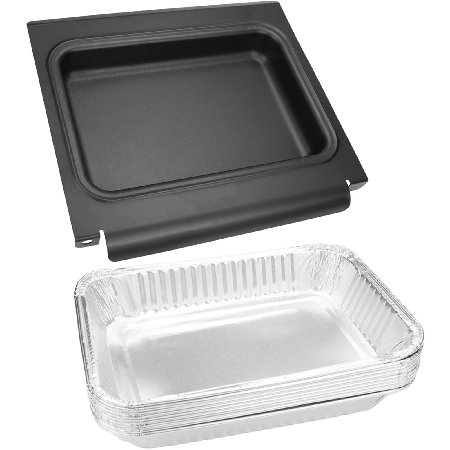 Grease Catcher With 10 Pack Aluminum Grease Cup Liners For Weber Spirit/Spirit Ii 200/300 Genesis And Genesis Ii Lx200/300 Series Grill  Replacement Part Drip Pan For Weber Traveler 67047 83156 6415