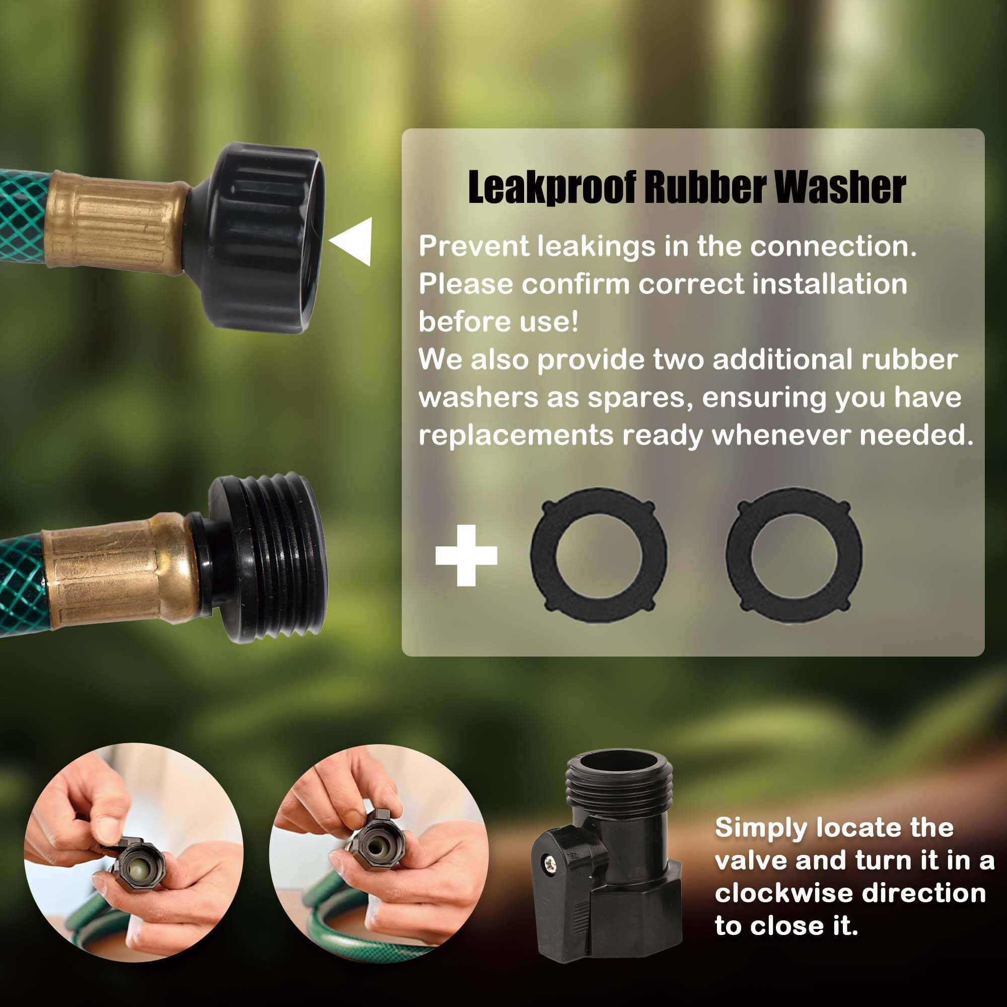 Garden Hose Leakproof For Gardener 1/2  Pvc Water Hoses With Ght Fittings - 4 Ft No Kink And Flexible For Outdoor