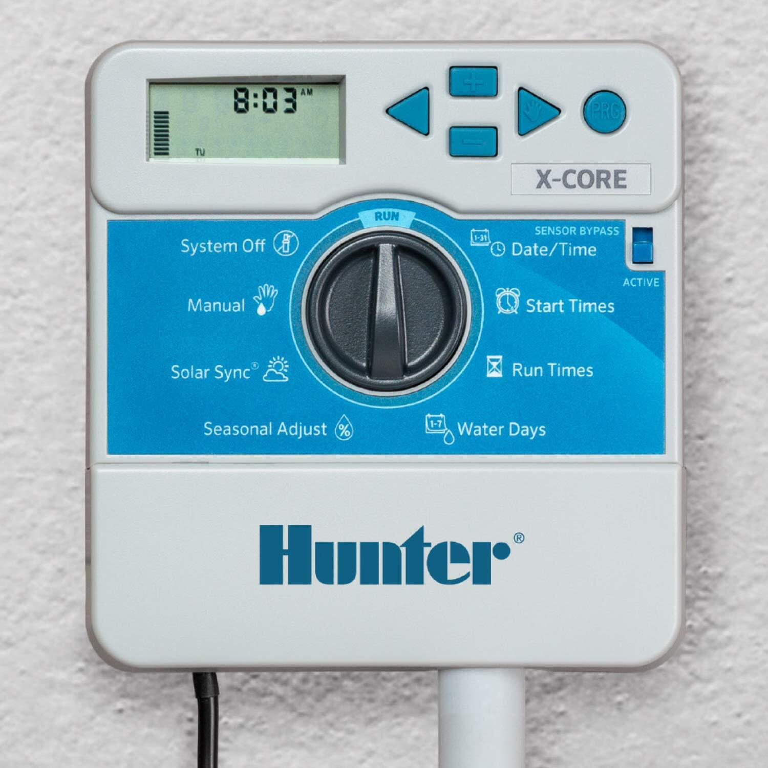 Hunter Sprinkler Xc400I X-Core 4-Station Indoor Irrigation Controller  Small  Gray