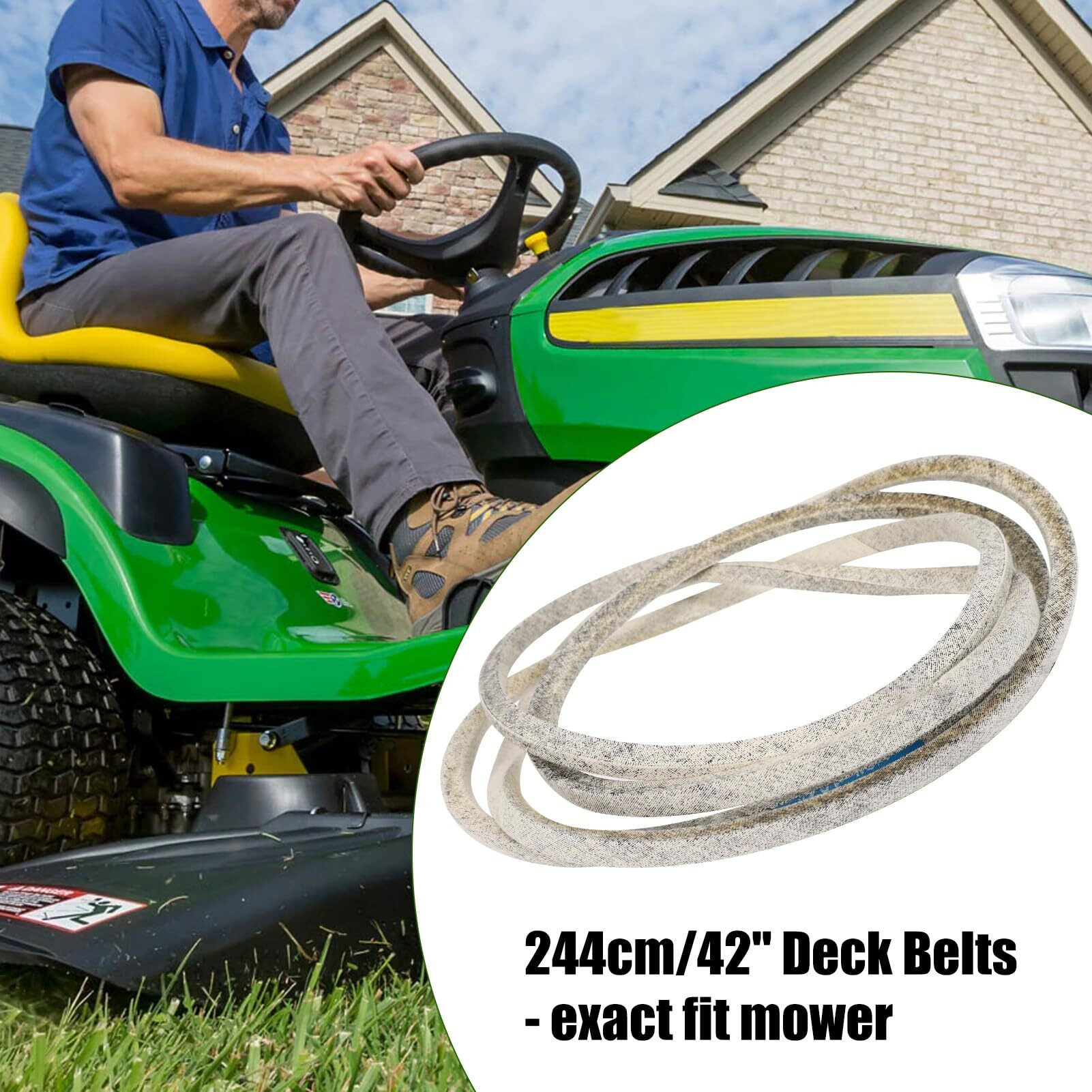 42 Inch Lawn Mower Deck Belt Compatible With John Deere Gx20072 Gy20570 Deck Drive Belt Compatible With L 100 130 1742 D100 D110 D120 D130 X110 X125 X145 E100 E110 E120