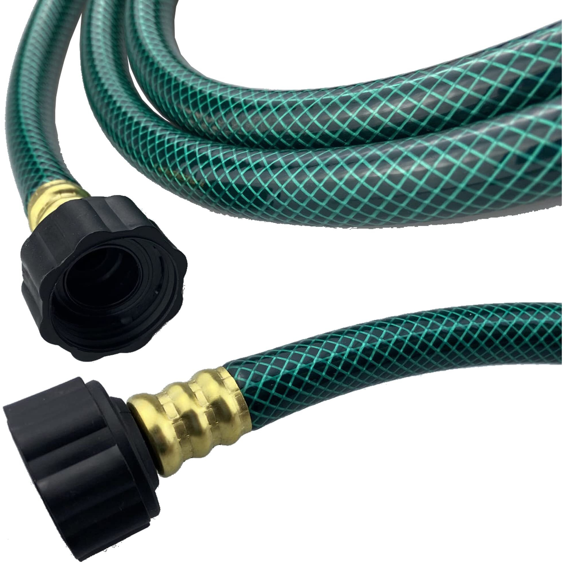 Darnassus Pvc Garden Hose 1/2 Inch  Flexible Water Hose With Male And Female Fittings  No Leaking  Heavy Duty  For Household  Outdoors  Lawns  Patio (15 Ft  Green  Plastic Fittings)
