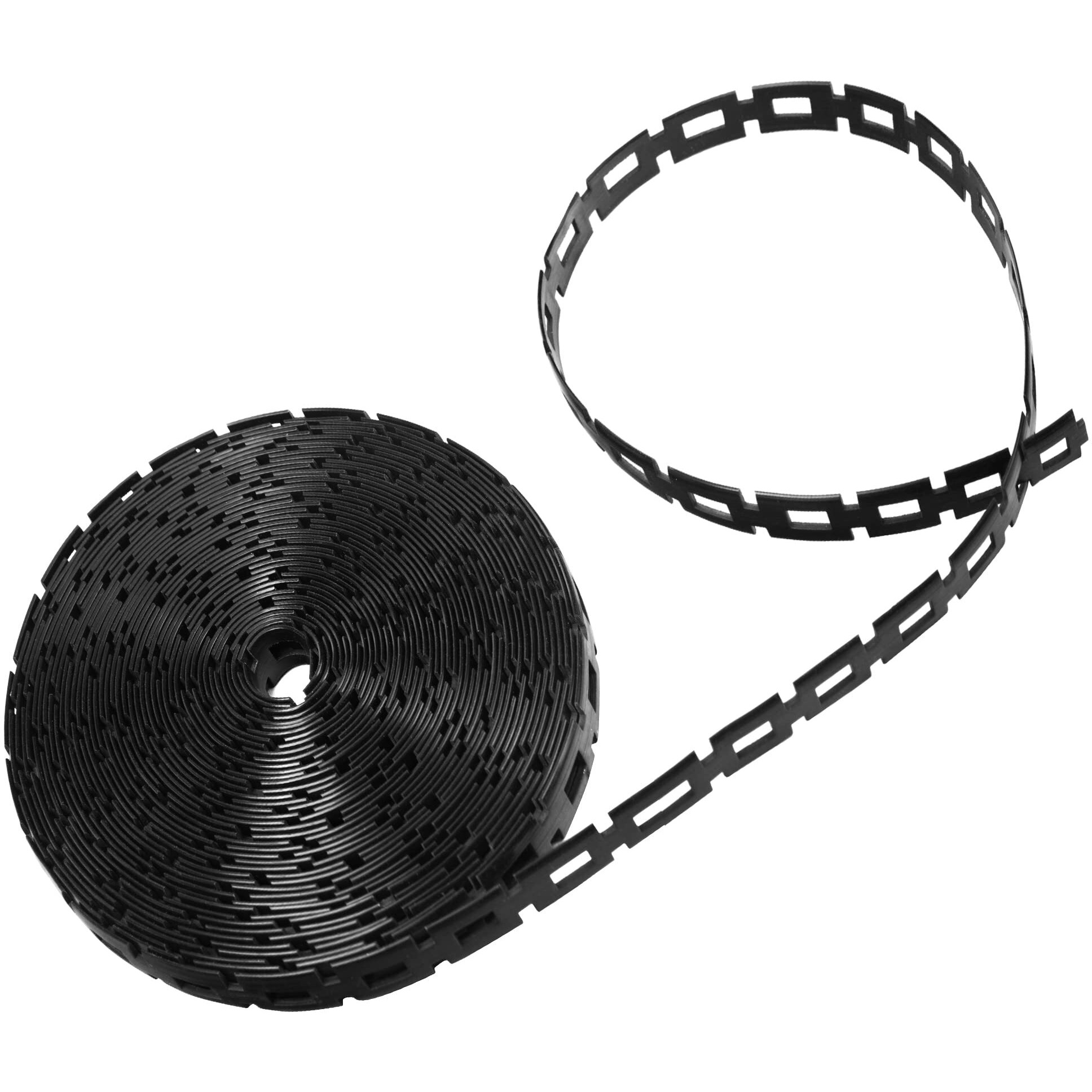 Codree 50 Ft Plastic Chain Lock Tree Tie-1/2 Inch Wide Adjustable Tree Support Straps For Staking-Flexible Reusable Cable Plant Tree Ties For Leaning Tree Garden Accessories