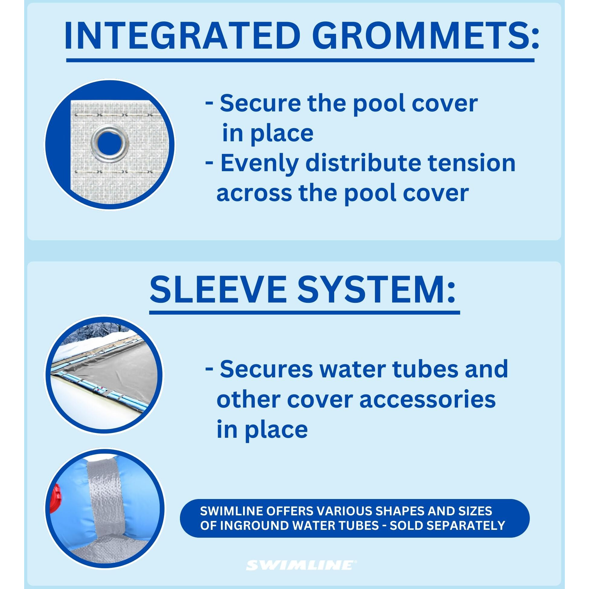 Swimline Hydrotools Silver King Heavy Duty Pool Cover For Above Ground Swimming Pools |25 X 45 Ft Cover | Silver / Black | Water Tube Sleeves | Uv Protected For 20X40 Ft Rectangle Pools | Co142545R