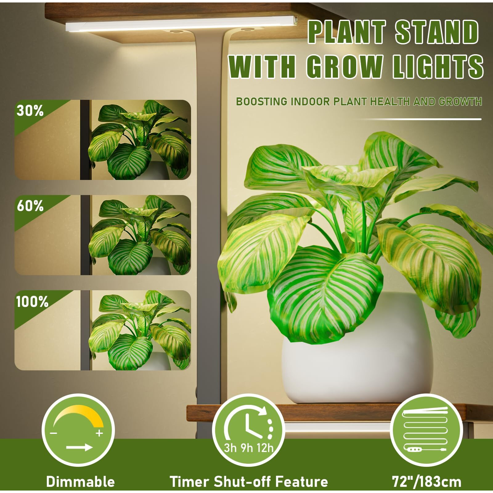 Plant Stand Indoor With Grow Light - 2 Pack Metal Plant Shelf For Indoor Plants Multiple  5 Tiered Corner Plant Stand Shelves  Plant Rack Display Flower Holder For Living Room Patio Balcony DCor