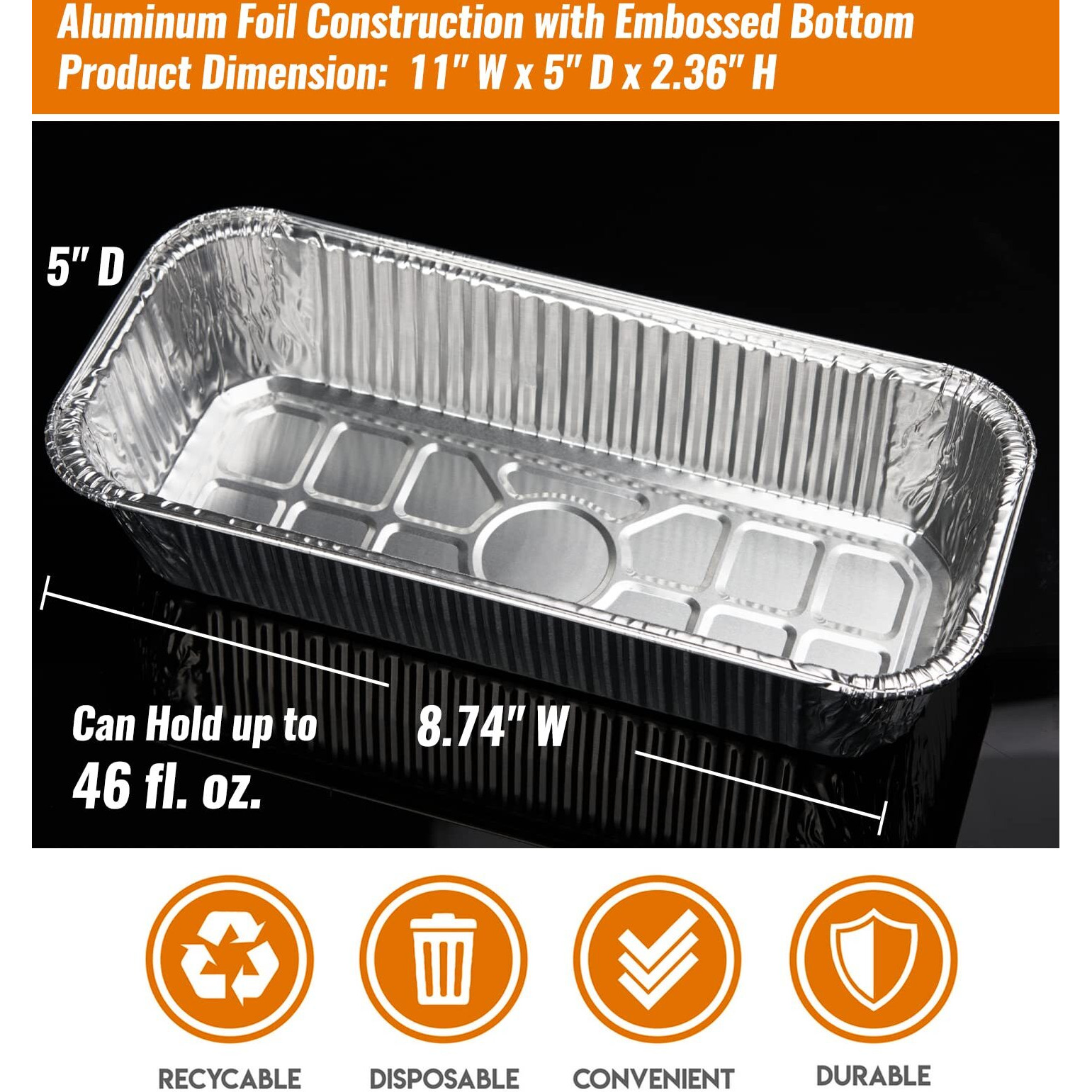 Nupick 35 Pack Drip Pan Compatible For Weber Smokefire Ex4 / Ex6 / Epx6  Genesis Ii 400/600  Summit 400/600 Series Grills  Fit For Weber 36  & 28  Griddle  11.4"" X 2.9"" X 4.75""