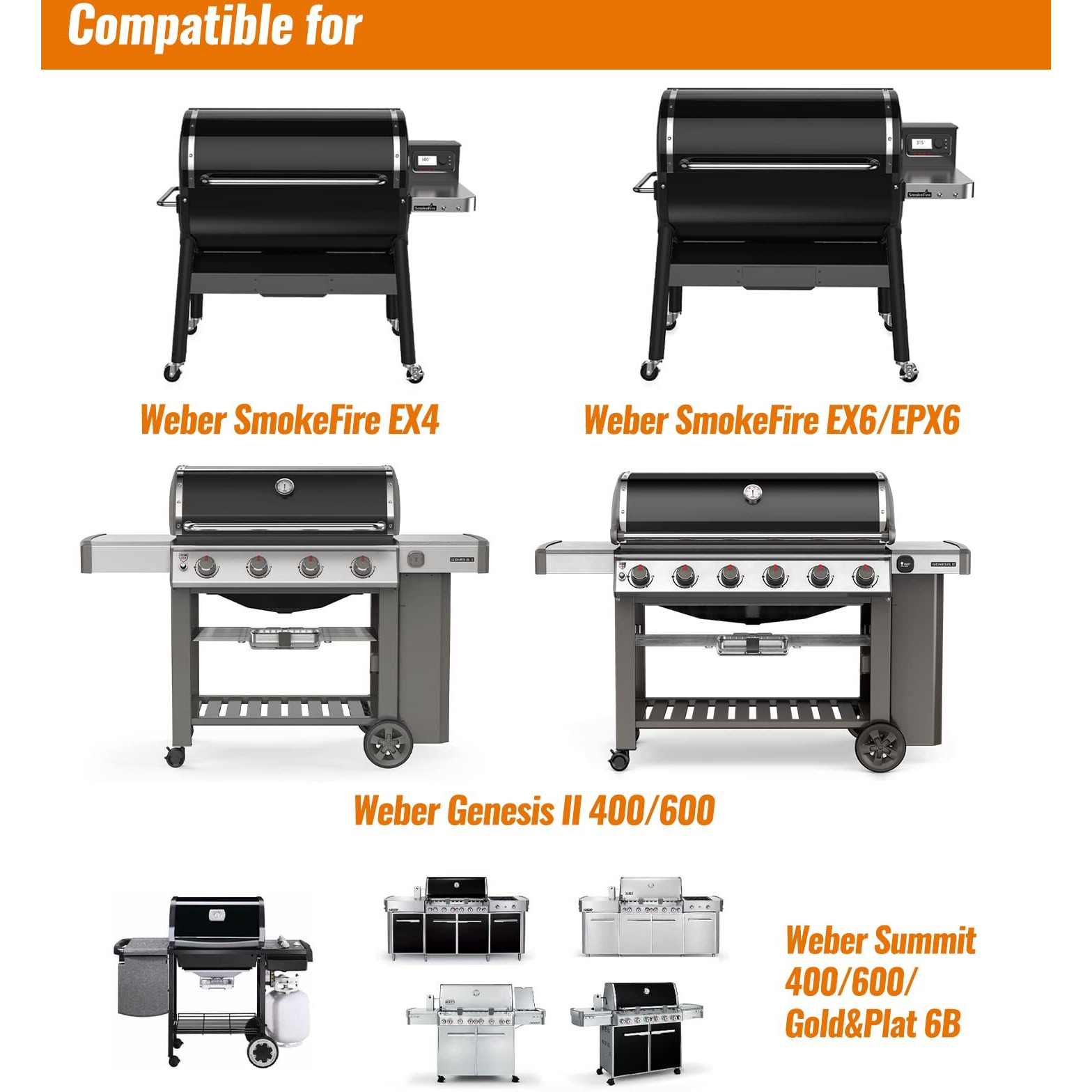 Nupick 35 Pack Drip Pan Compatible For Weber Smokefire Ex4 / Ex6 / Epx6  Genesis Ii 400/600  Summit 400/600 Series Grills  Fit For Weber 36  & 28  Griddle  11.4"" X 2.9"" X 4.75""