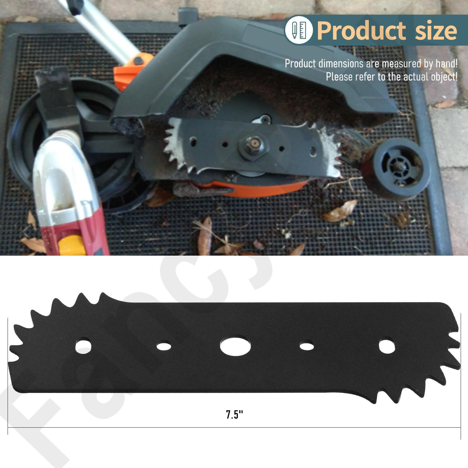 7-1/2"" Electric Edger Blade - Compatible With Worx Wg896 / Wg895 - Fits For Craftsman Edger/Trencher 7.5"" Blade - Replacement Blade 50018386 71-86880 Wa0034 (2 Pack)