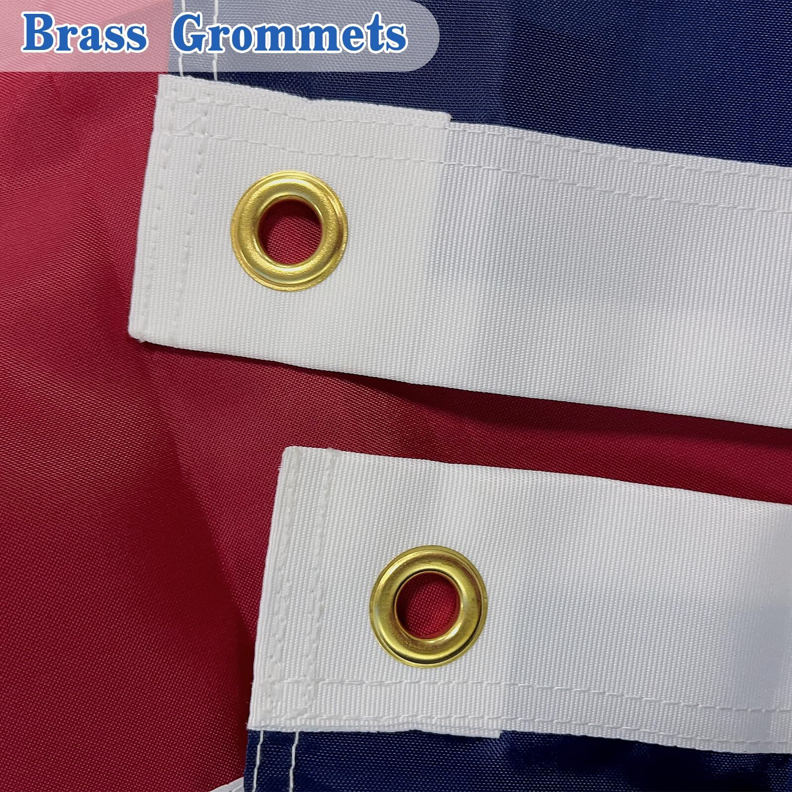 North Carolina Flag 3X5 Ft Outdoor  Double Sided Heavy Duty 210D Oxford Fabric  Embroidered Star & Dates And 4 Rows Stitching Fly Ends With 2 Brass Grommets | State Of North Carolina Nc Flag Home Wall