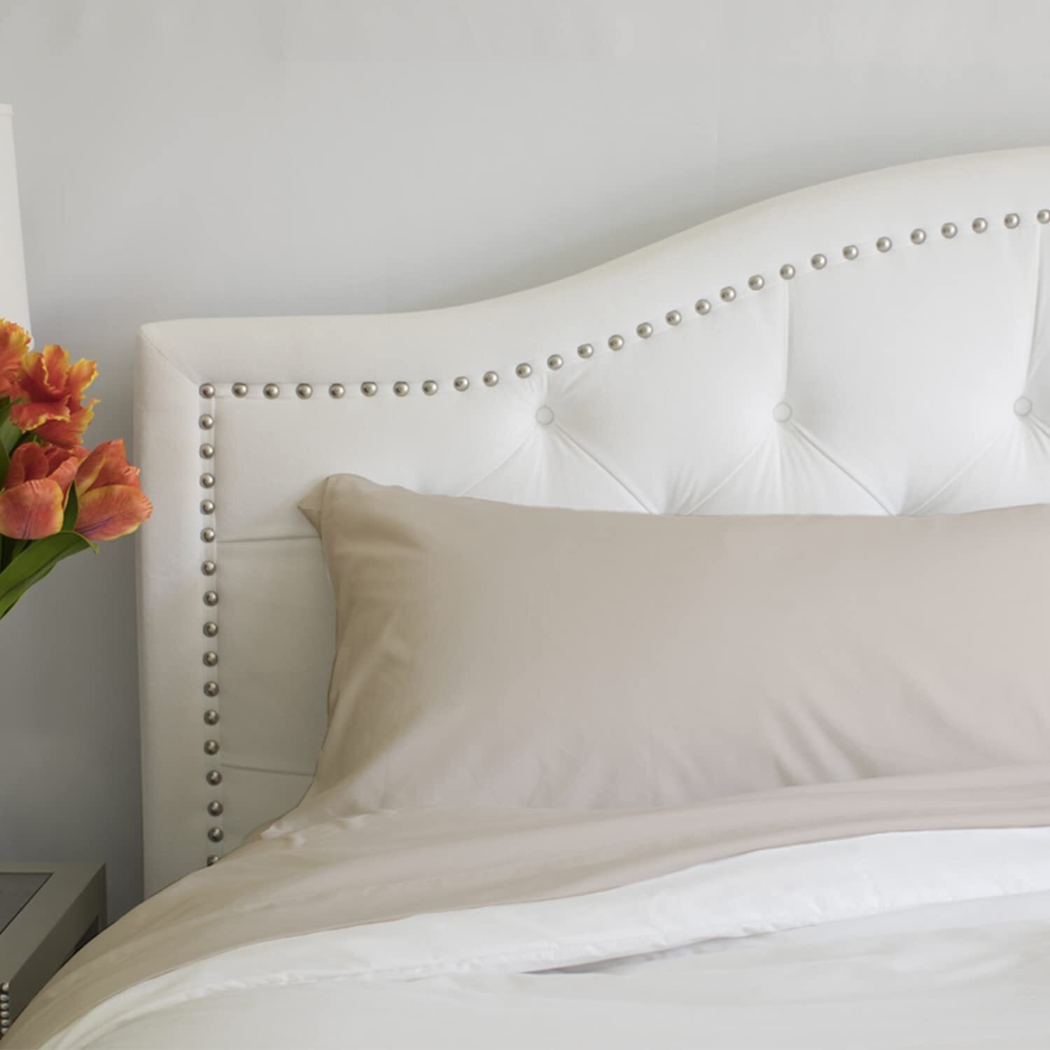 Peachskinsheets Toasted Marshmallow Sheet Set - 1500Tc Level Of Softness - Extra Soft Cooling Sheets For Hot Sleepers And Night Sweats - Regular King Size