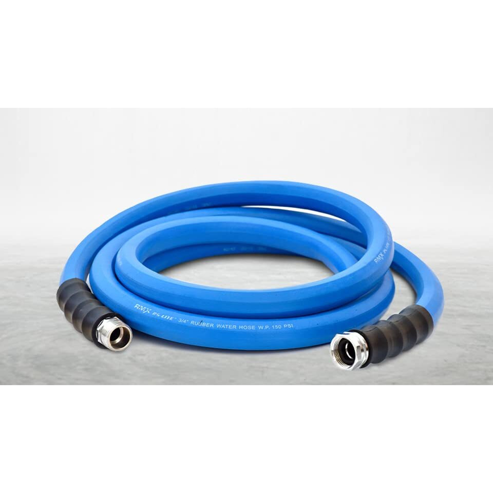 Bluseal Hot/Cold Water Rubber Garden Hose  100% Rubber  Ultra-Light  Super Strong  500 Psi  50F To 190F Degrees  High Strength Polyester Braided (5/8"" X 15')