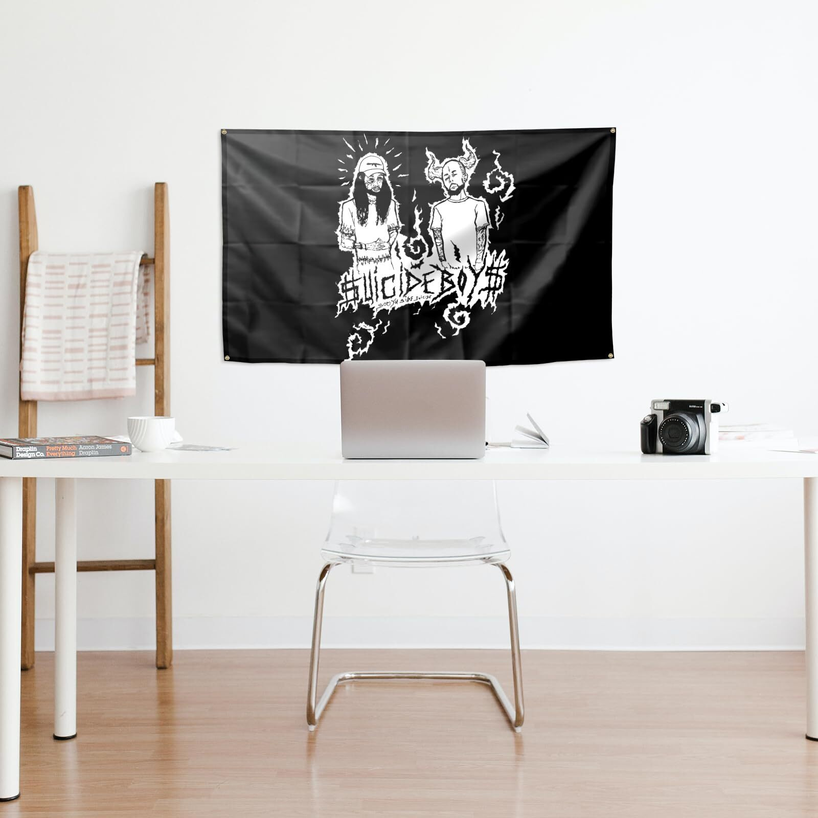 Suicide Music Theme Boys Flag Aesthetic Decorative Durable 3X5 Feet Flag Suitable For Indoor And Outdoor Decorate For College Dorm Room  Parties  Travel  Filming  Events  Festivals Decor Wall Tapestry