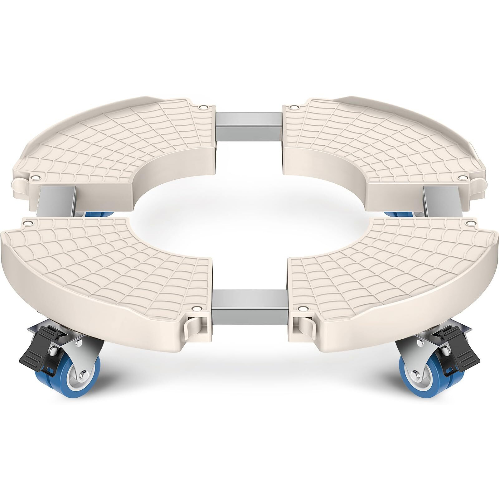 Vancastle Plant Caddy Plant Stand With Wheels  Heavy Duty Plant Roller Base 15-22 Inch Adjustable Palnt Wheel Base 440 Lbs  Large Potted Planter Cart Dolly For Flower Mover  Beige  1 Pack