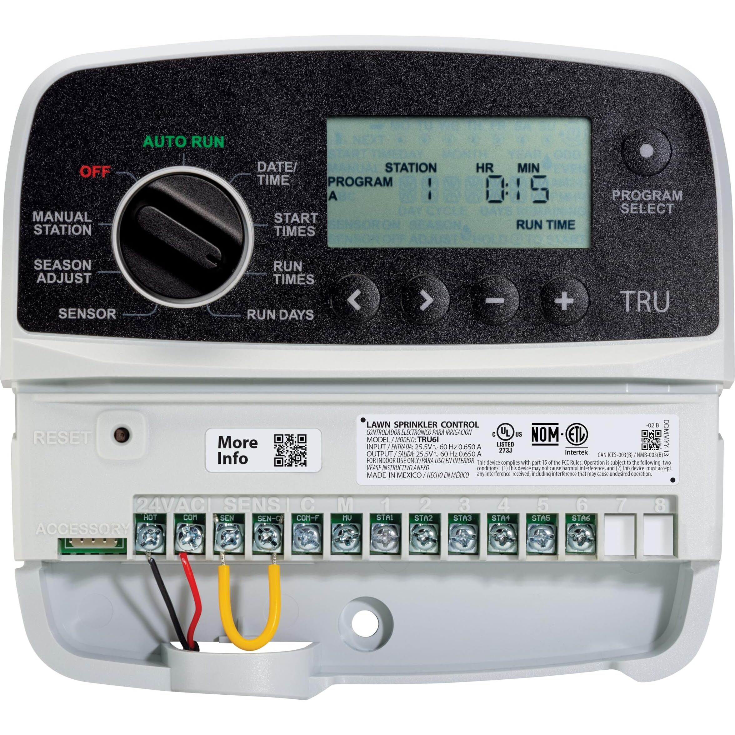 Rain Bird Tru6I Program-Based Indoor Irrigation Controller/Timer  Wifi Ready  6-Zone/Station