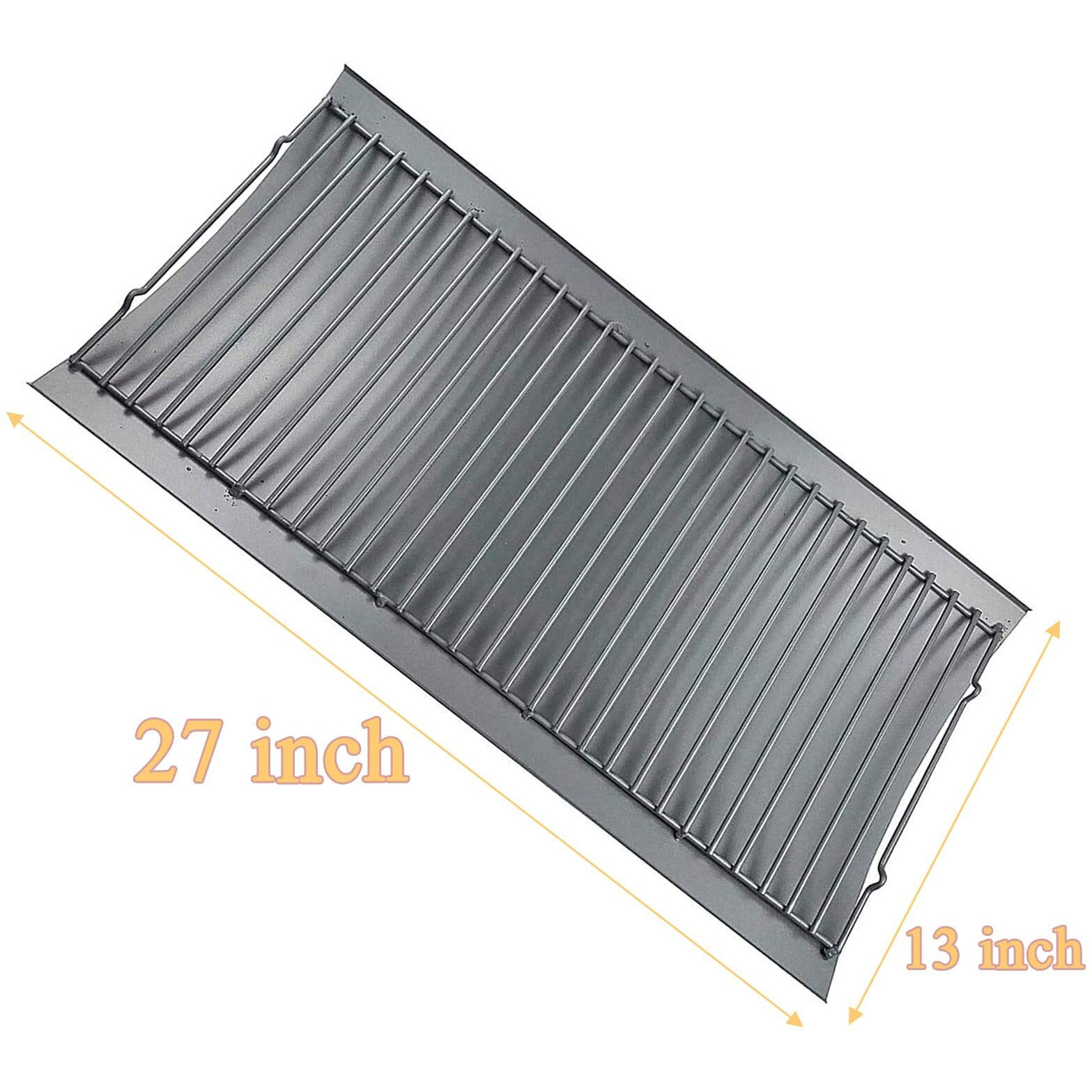 Moasker 27 Inch Ash Pan Replacement Parts For Char Griller 1224  1324  2121  2222  2727 And Charbroil Grills  Charcoal Tray With 2Pcs Fire Grate Hanger Set
