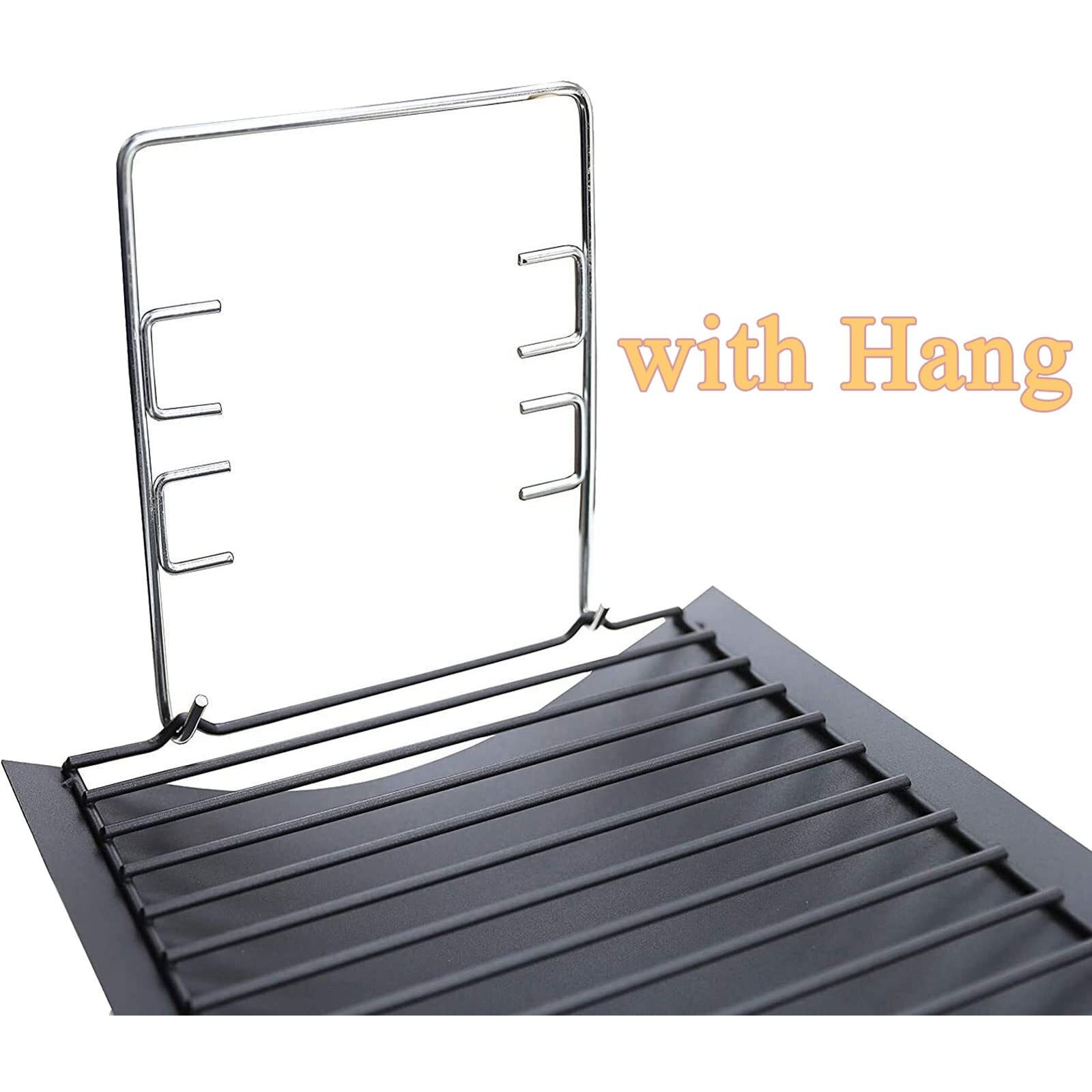Moasker 27 Inch Ash Pan Replacement Parts For Char Griller 1224  1324  2121  2222  2727 And Charbroil Grills  Charcoal Tray With 2Pcs Fire Grate Hanger Set