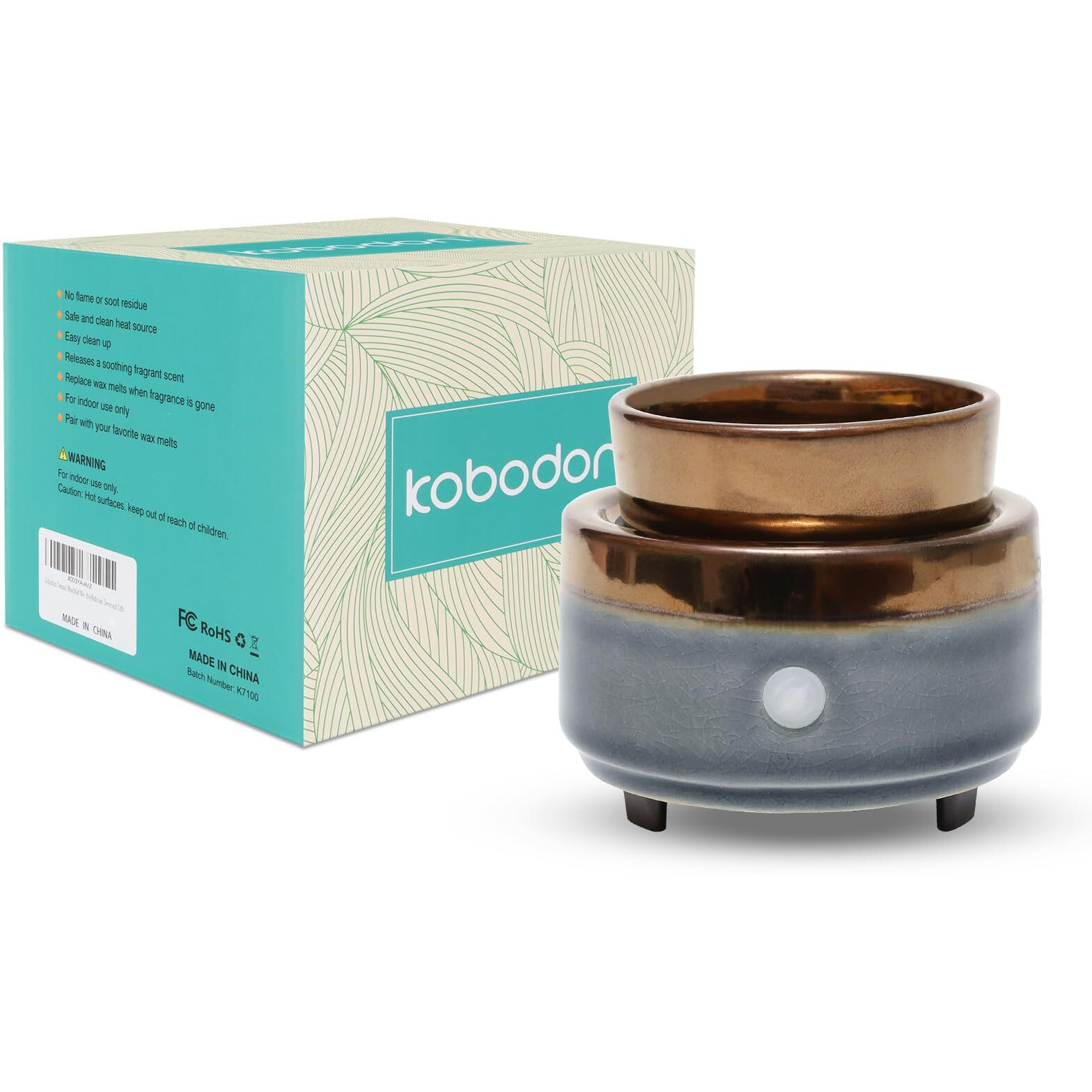 Kobodon Wax Melt Warmer  Candle Wax Warrmer For Scented Wax  3-In-1 Ceramic Electric Wax Melter  Wax Cubes As Gifts For Mom Grandma Women