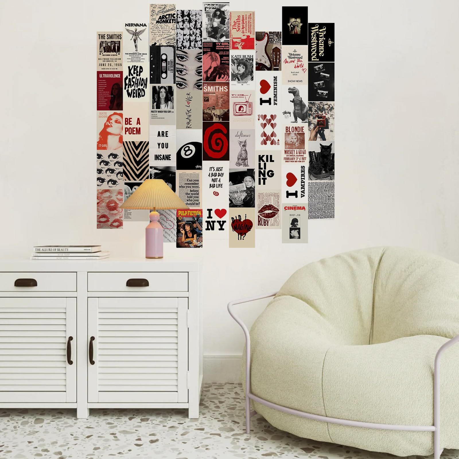 50Pcs Downtown Girl Room Decor  Y2K Wall Art Prints For Bedroom  Coquette Wall Collage Kit For Room Aesthetic  4"&quotX6"" Vintage Photo Collage Kit Pictures   Retro Rockstar Posters Wall Decor Dorm Decor