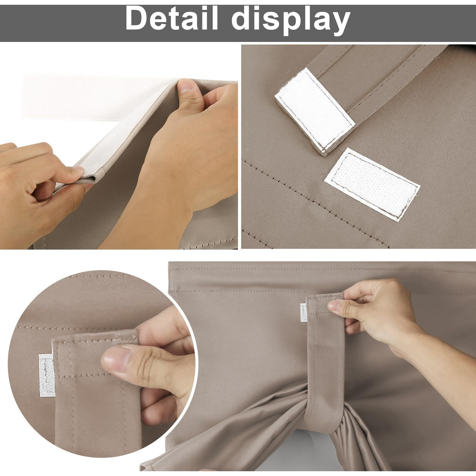 Ysyy 100% Blackout French Door Curtains  Wrinkle Free   Room Darkening  Blocks Light And Heat Through Glass Door Window. Drill-Free  Easy Installed Door Window Curtains. (1 Panel Mocha  24"&quotX 38"")