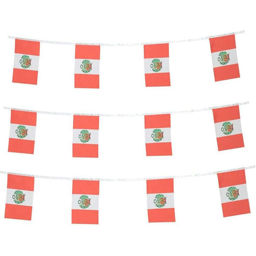 Peru Flags Peruvian Small String Mini Flag Pennant Banner Decorations