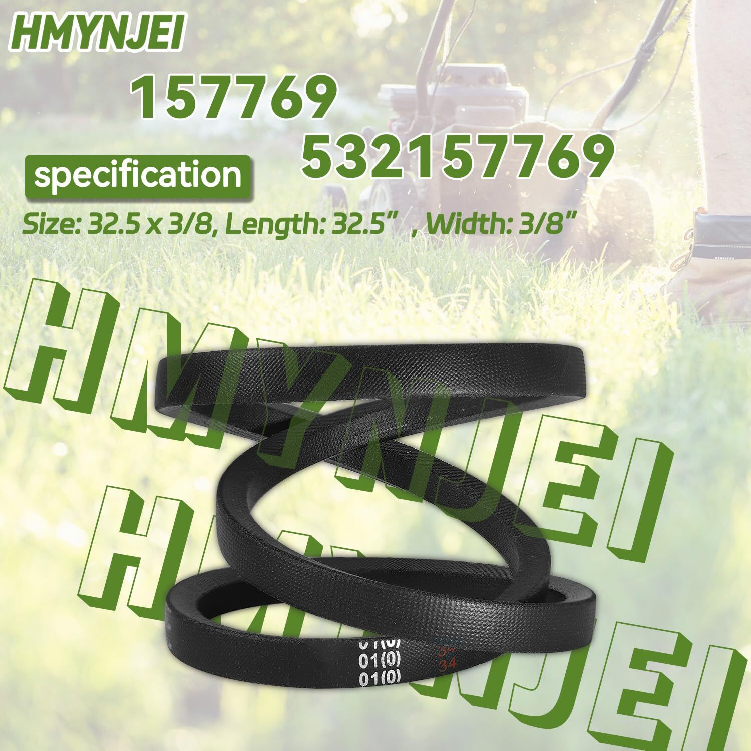 157769 532157769 Drive Belt For Husqvarna 22"" Self Propelled Walk Behind Garden Lawn Mower Tractor Replaces 532137078 532146527