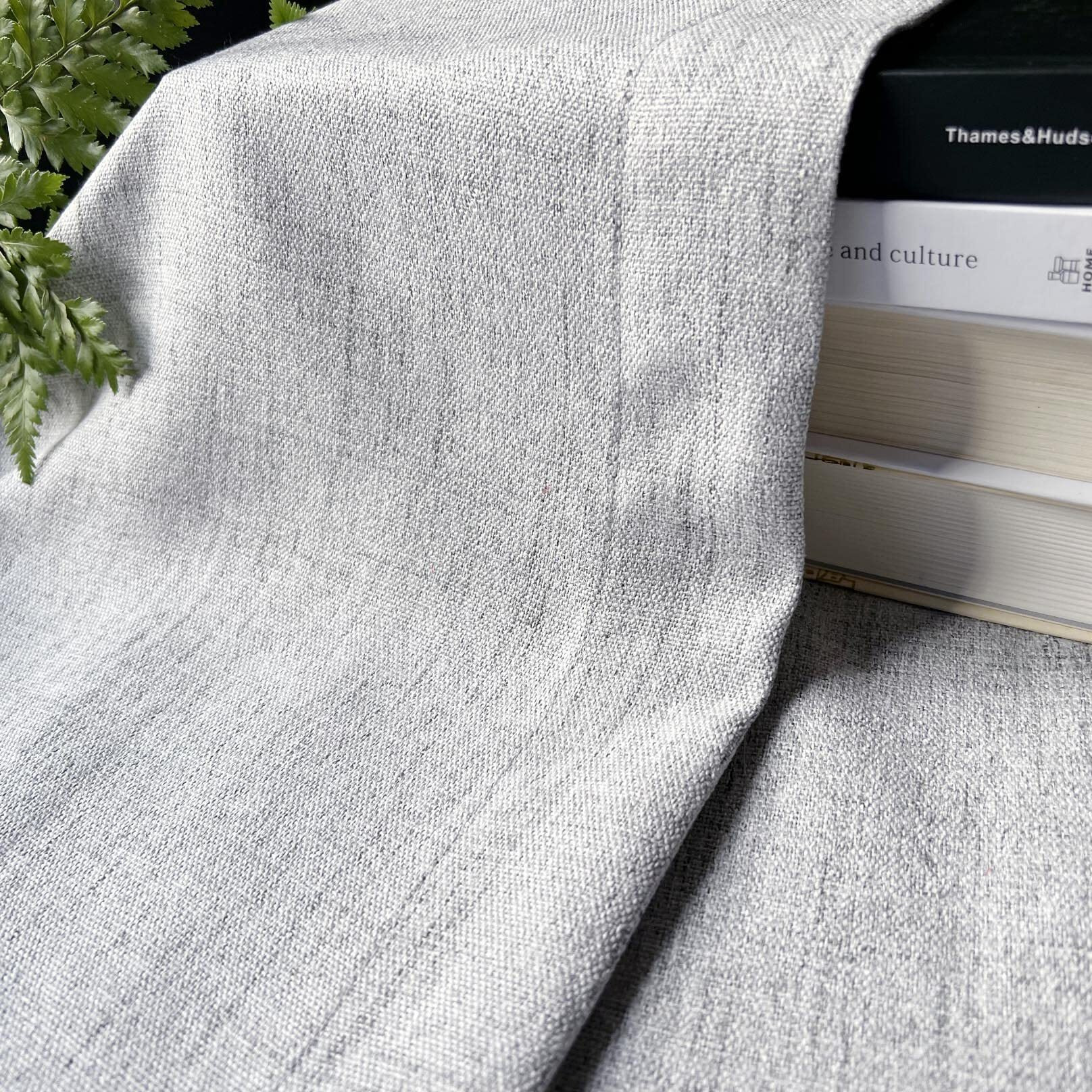 Faux Linen Valance For Windows Kitchen Living Room Valances Rod Pocket Farmhouse Country Rustic Bathroom Small Window Treatment (54X15 Inch  Grey)