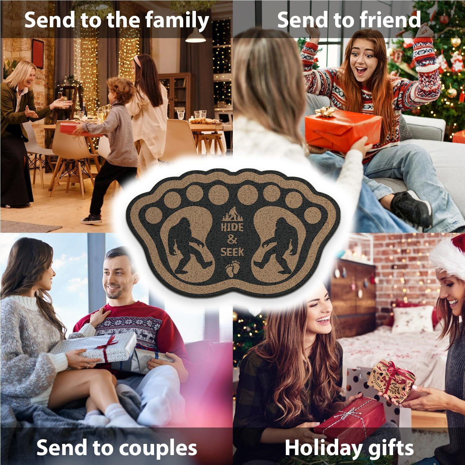 Haigoo Sasquatch Rug Welcome Doormat 30"&quotX18"" Indoor Entrance Mat Novelty Sasquatch Gift For Housewarming Christmas Thanksgiving Non Slip Durable Decorative Doormat Washable Easy Clean All-Season